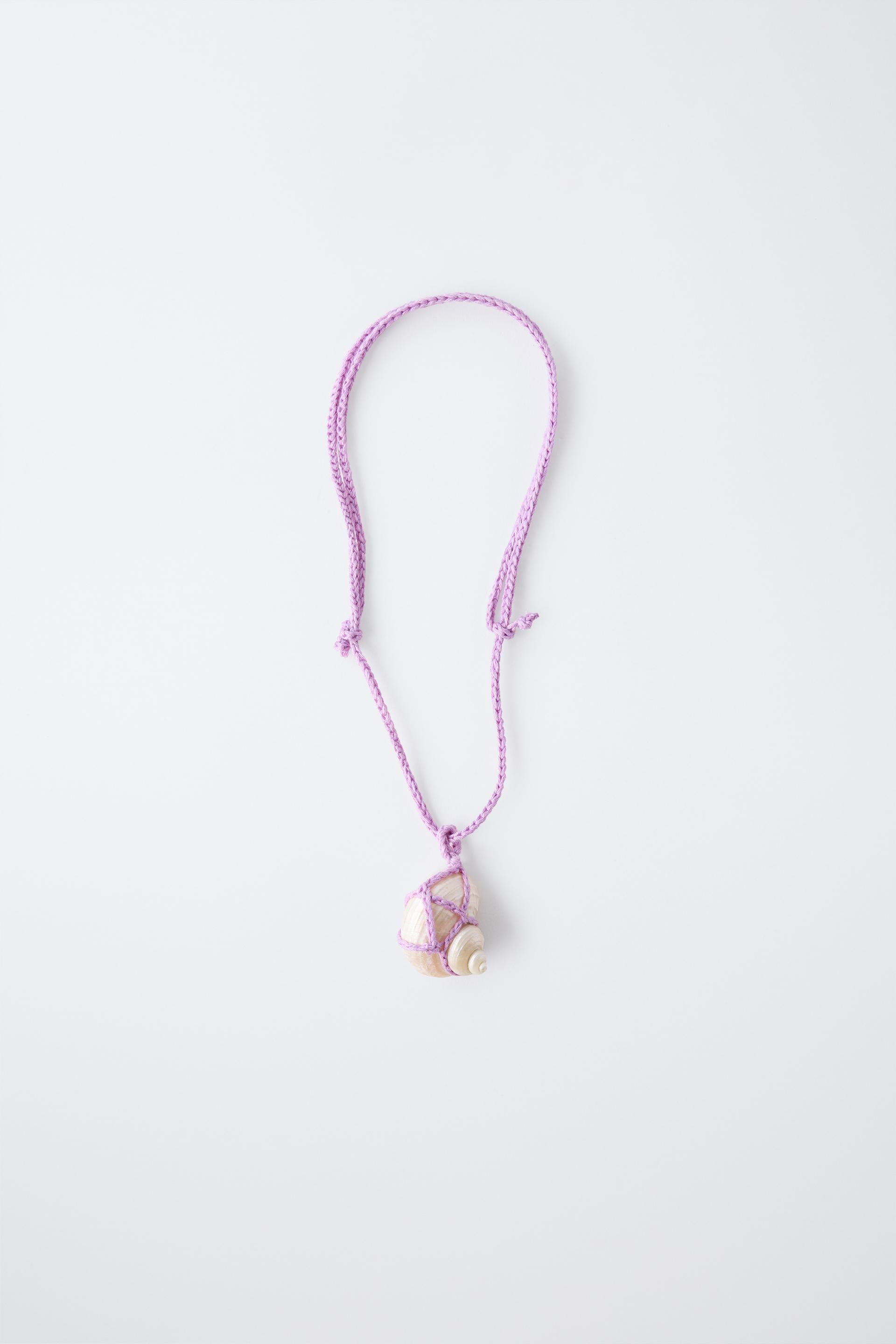 SHELL CORD NECKLACE by ZARA