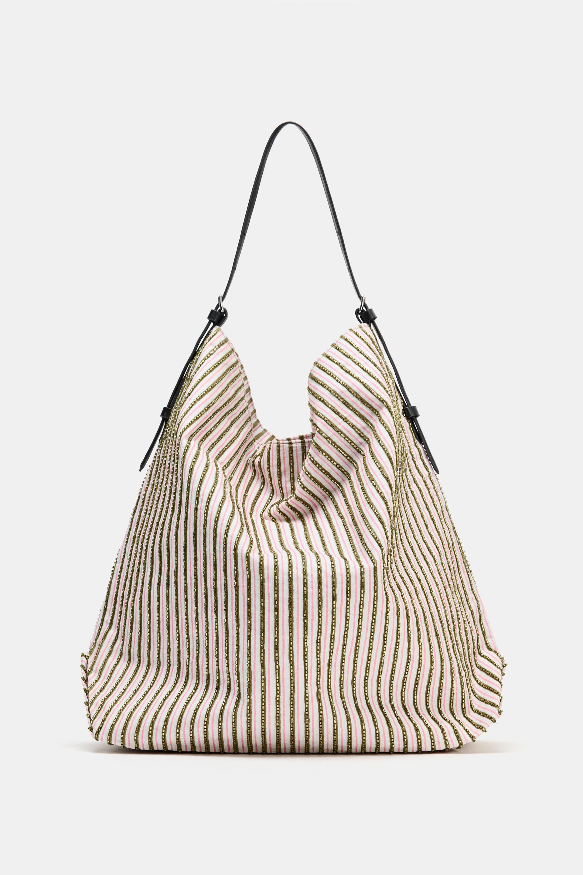 SHIMMER APPLIQUÉ SHOPPER BAG by ZARA
