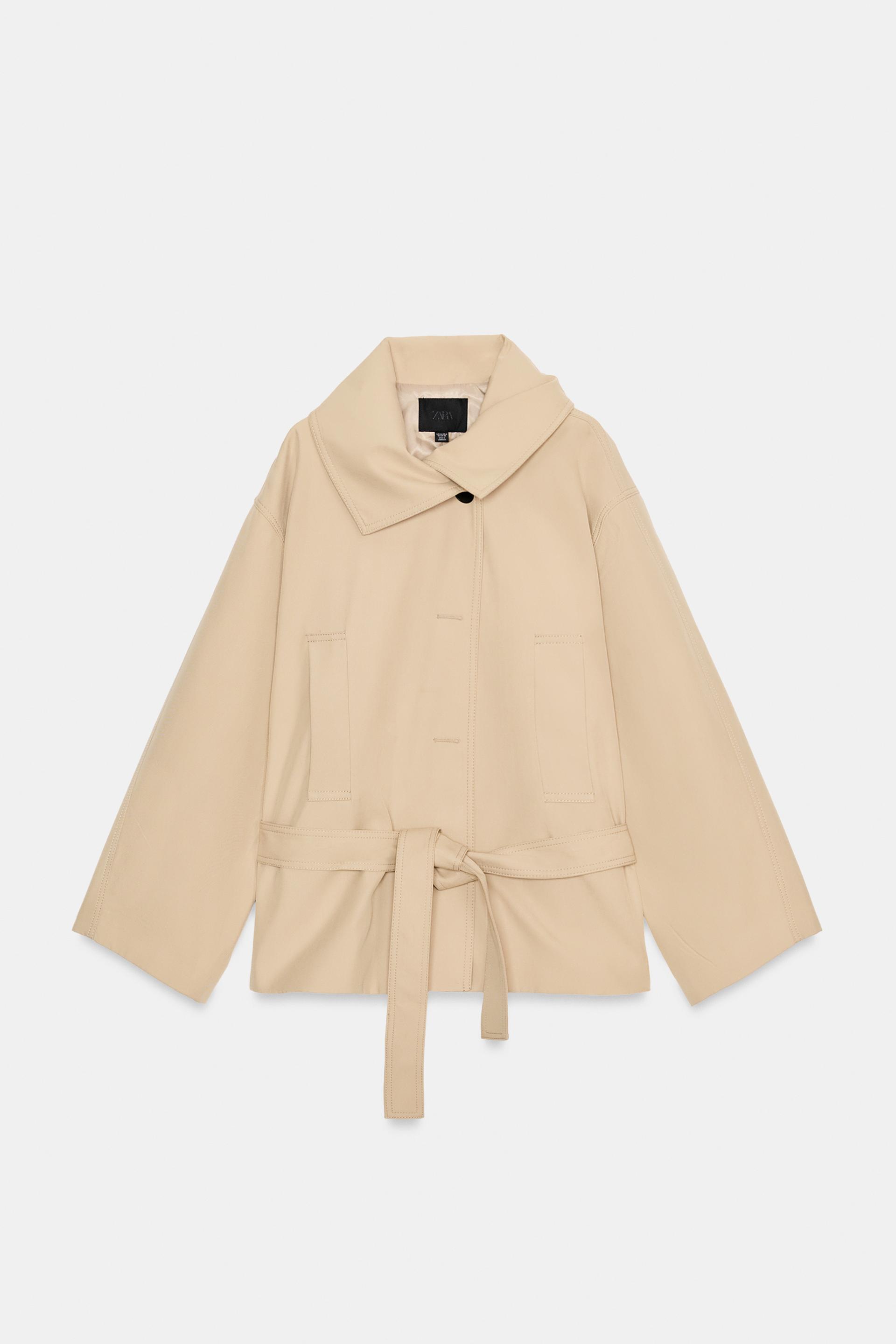 SHORT BELTED TRENCH COAT by ZARA