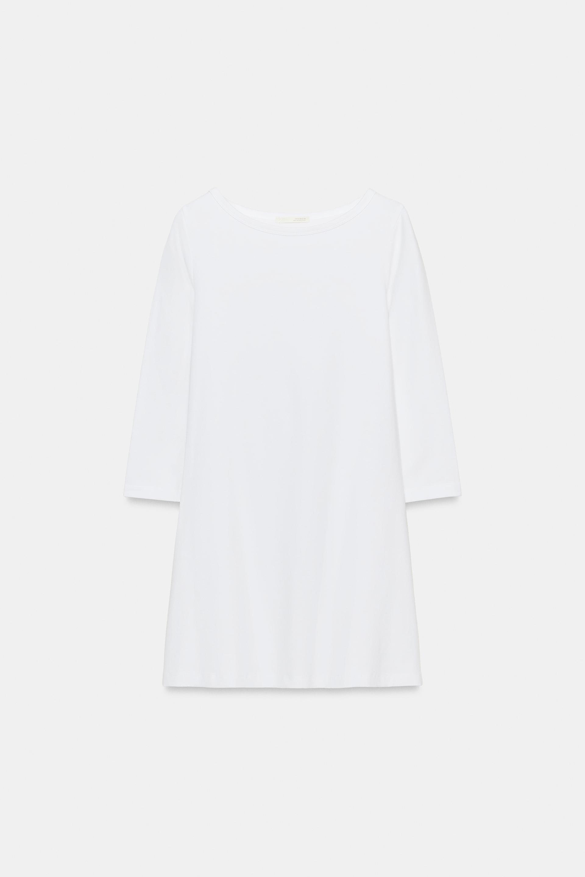SHORT BOAT NECK DRESS by ZARA