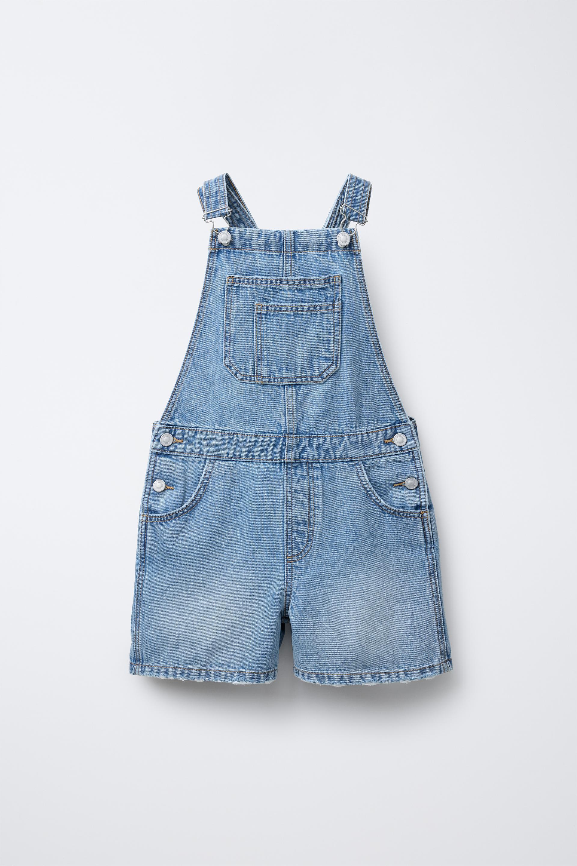 SHORT DENIM OVERALLS by ZARA