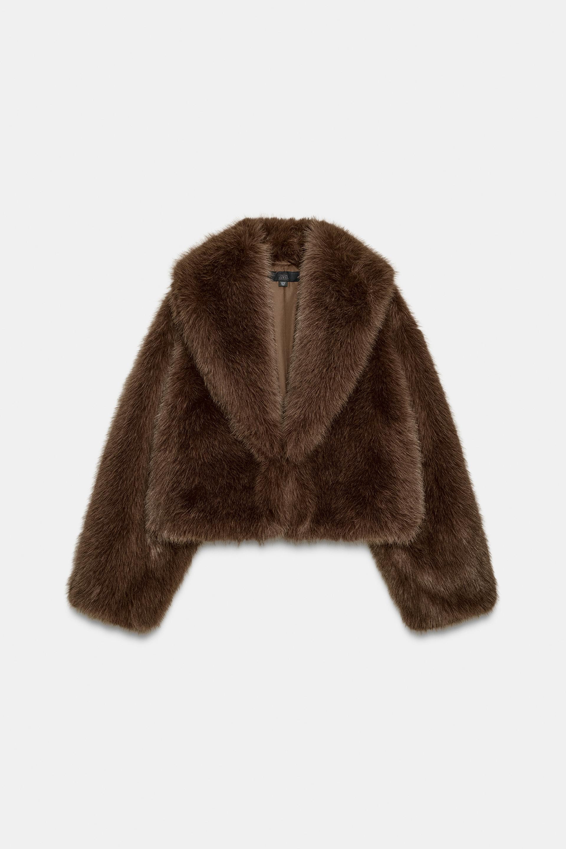 SHORT FAUX FUR COAT by ZARA