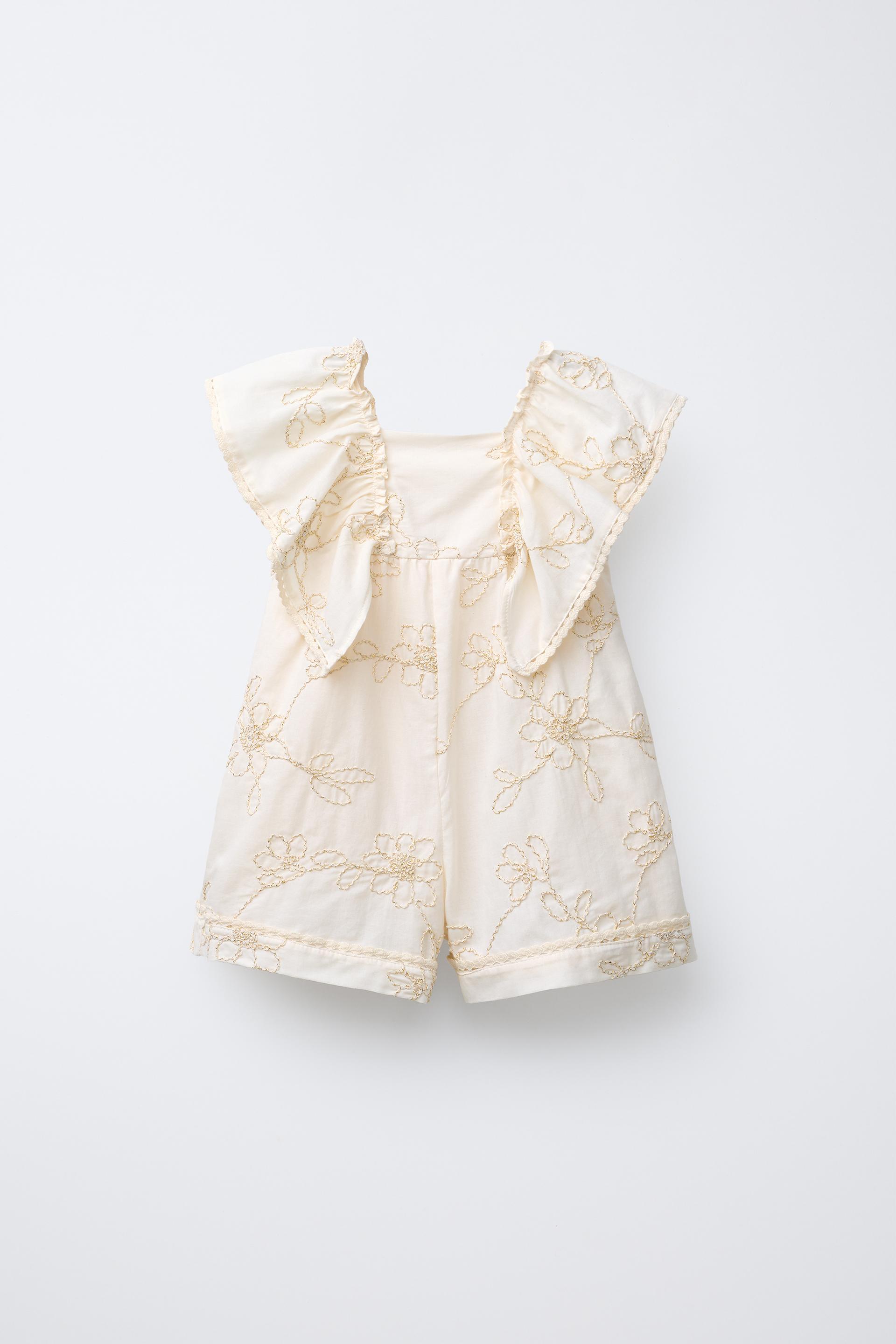 SHORT GLITTER FLORAL JUMPSUIT by ZARA