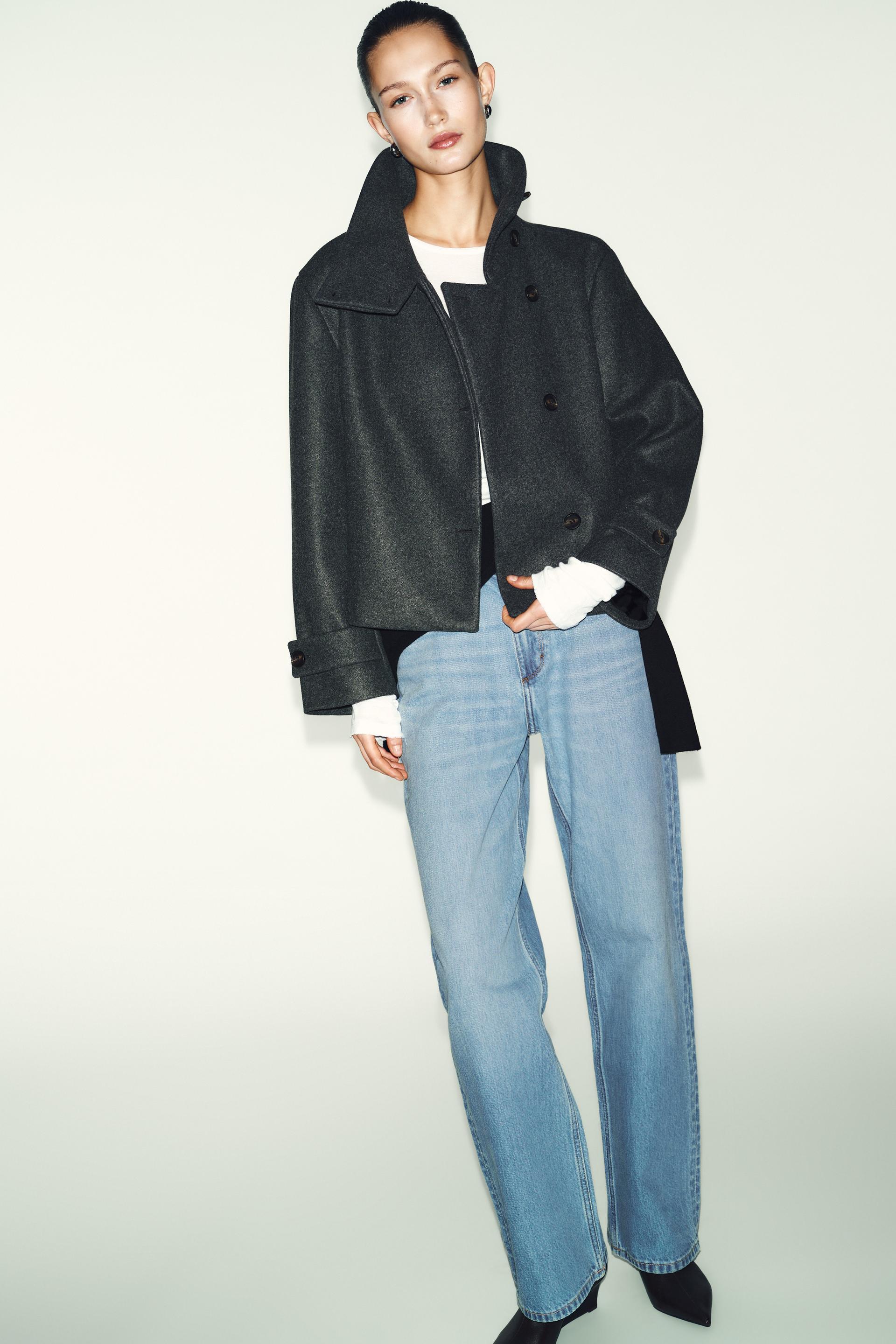 SHORT HIGH NECK COAT by ZARA