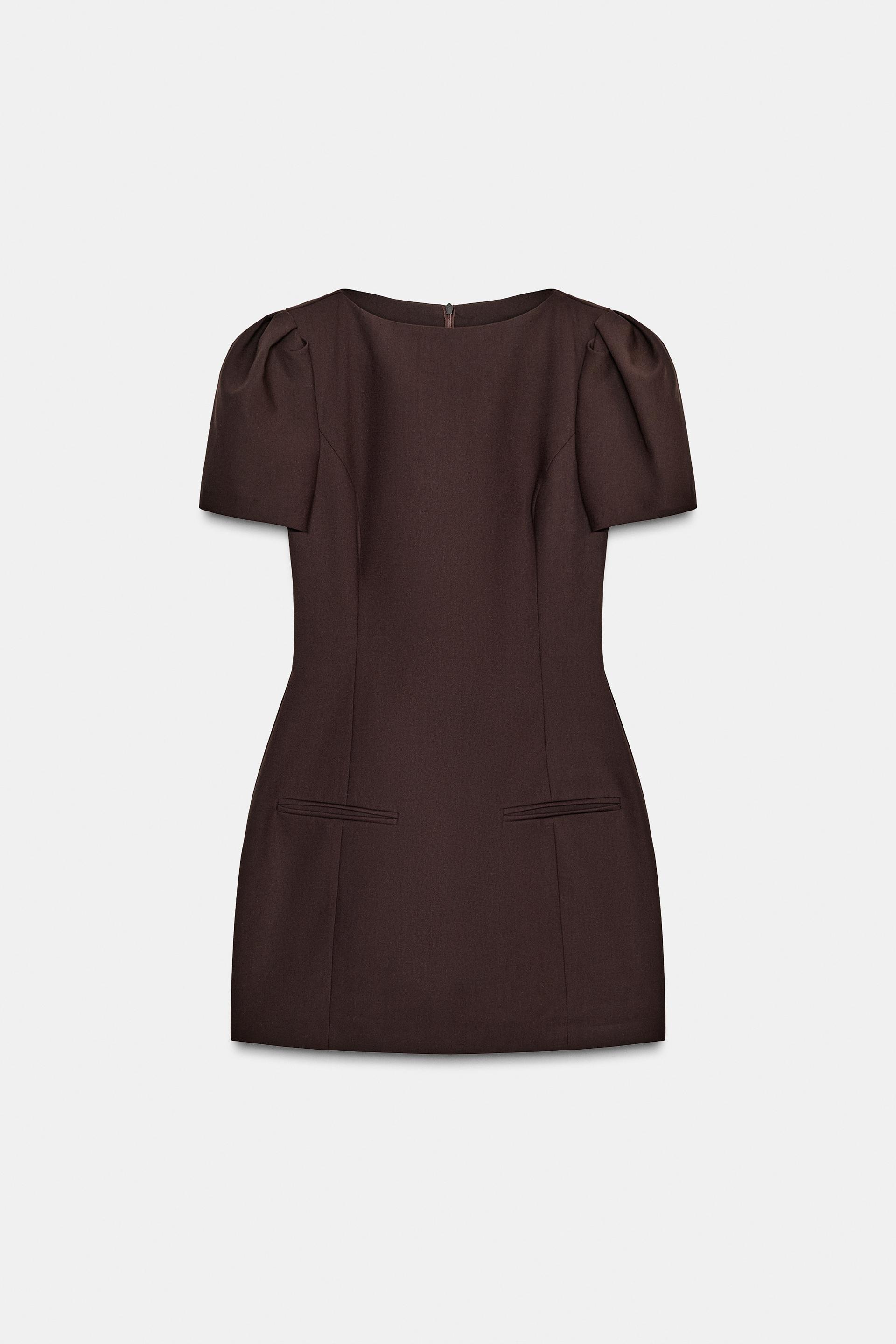 SHORT PLEATED POCKET DRESS by ZARA