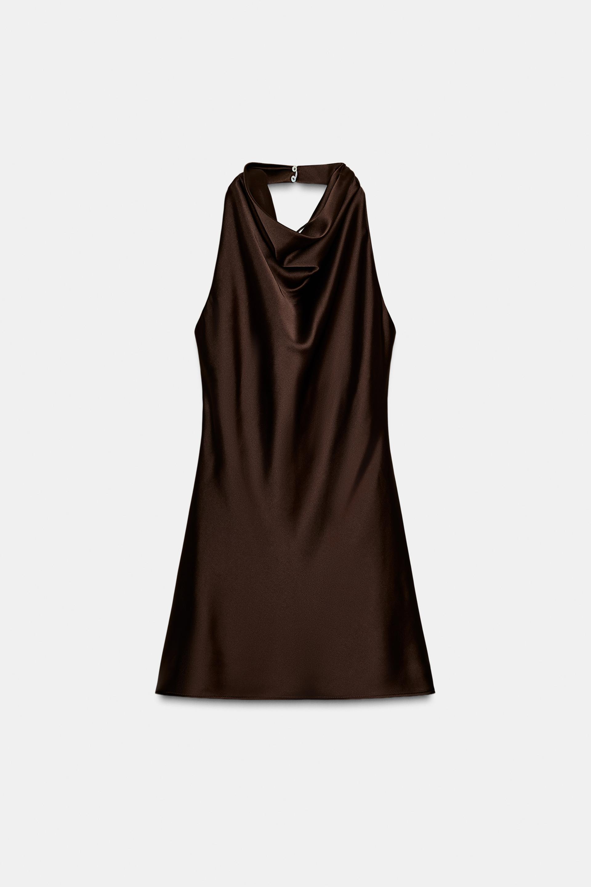 SHORT SATIN EFFECT DRESS by ZARA