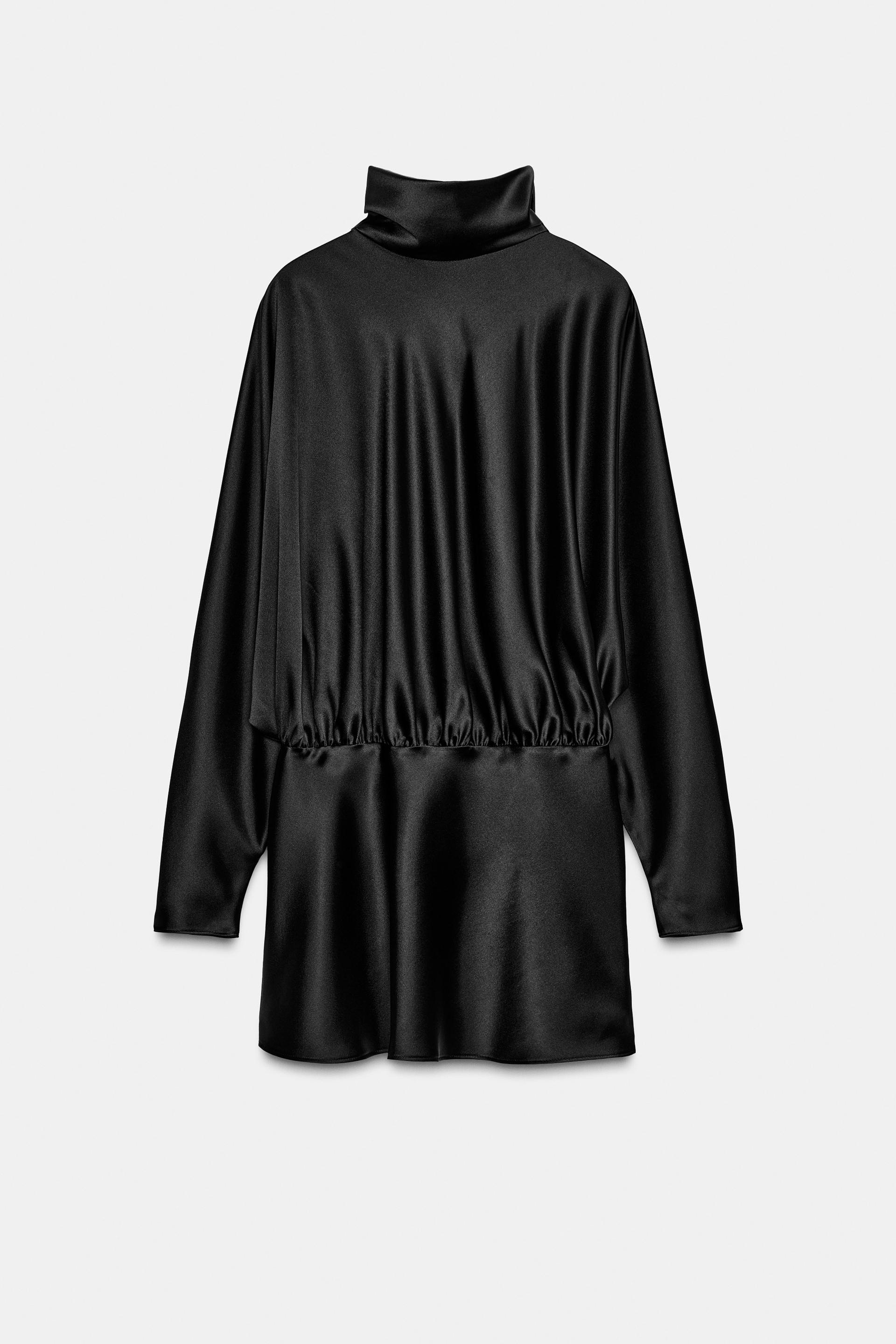 SHORT SATIN FOULARD DRESS by ZARA
