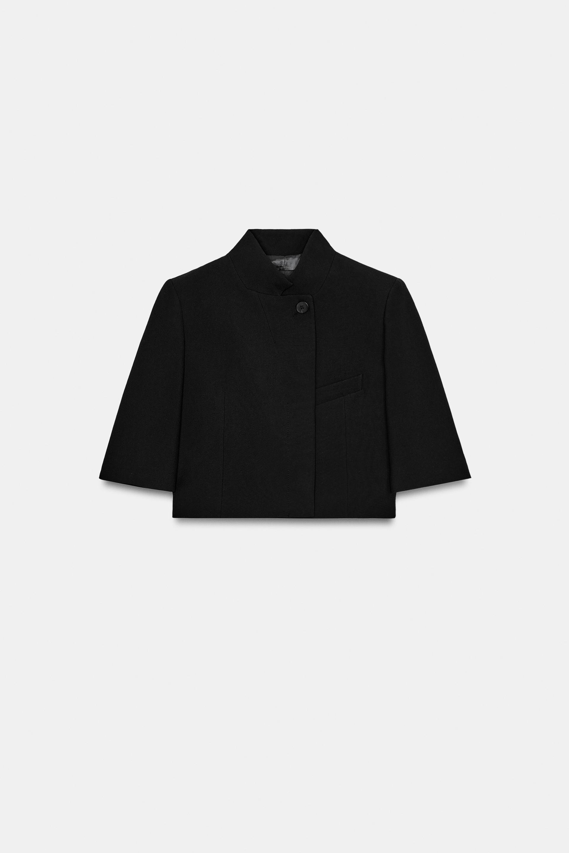 SHORT SLEEVE CROPPED BLAZER ZW COLLECTION by ZARA