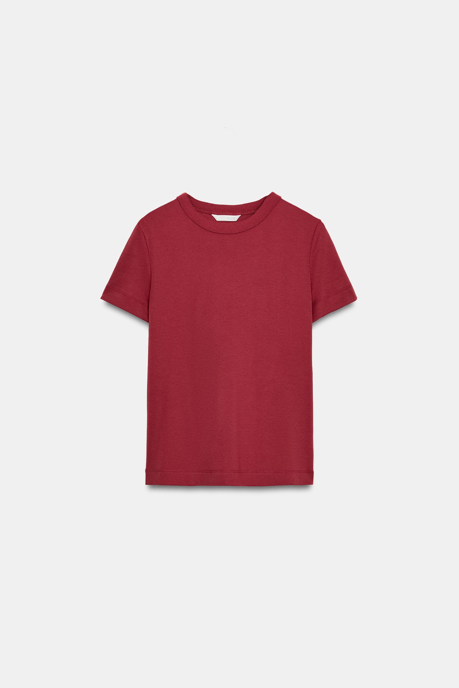 SHORT SLEEVE INTERLOCK T-SHIRT by ZARA