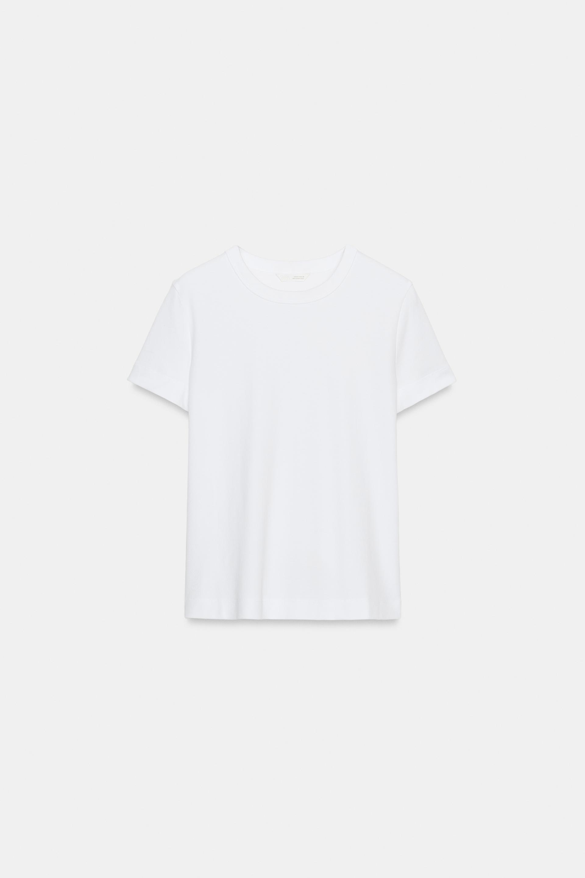 SHORT SLEEVE INTERLOCK T-SHIRT by ZARA