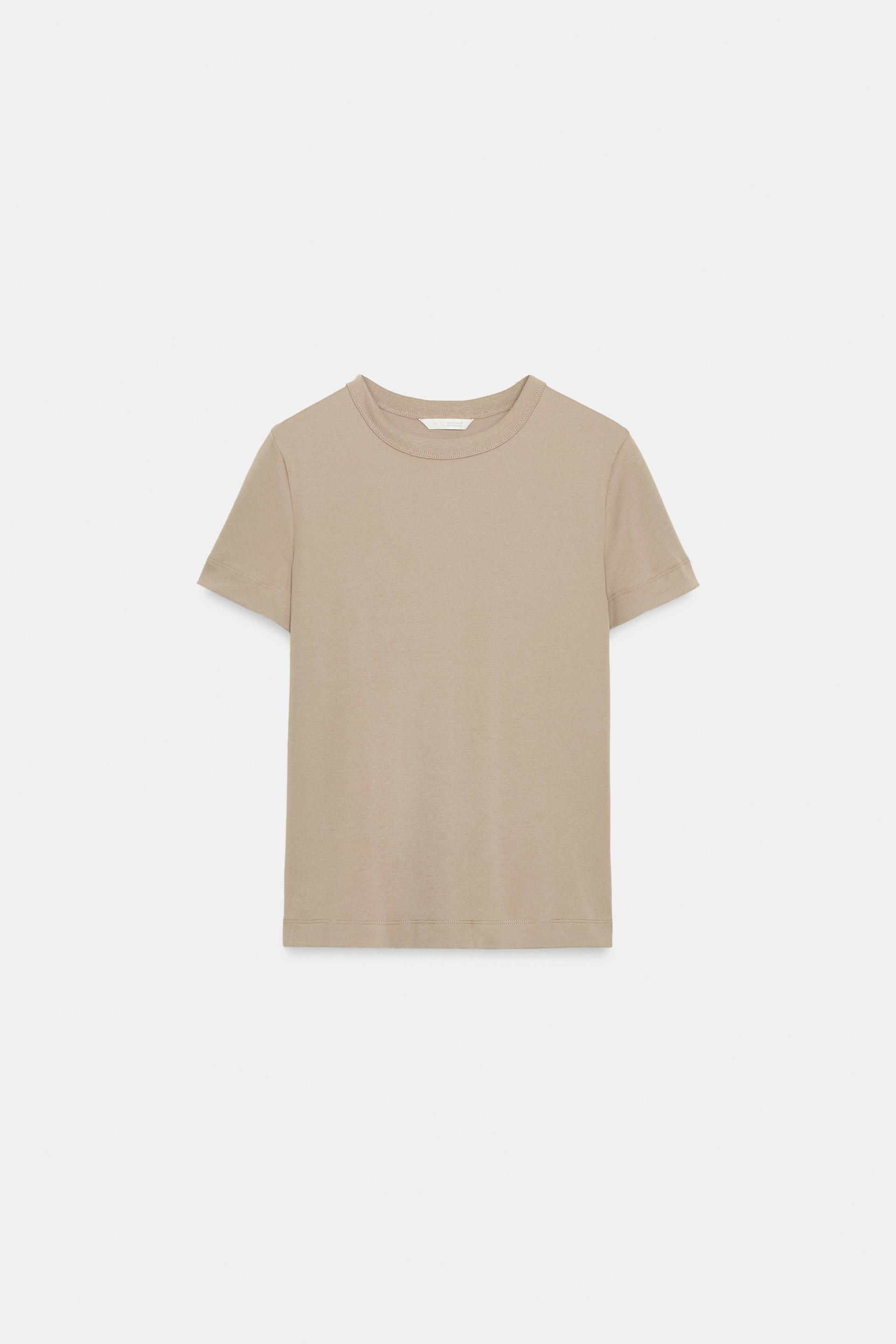 SHORT SLEEVE INTERLOCK T-SHIRT by ZARA