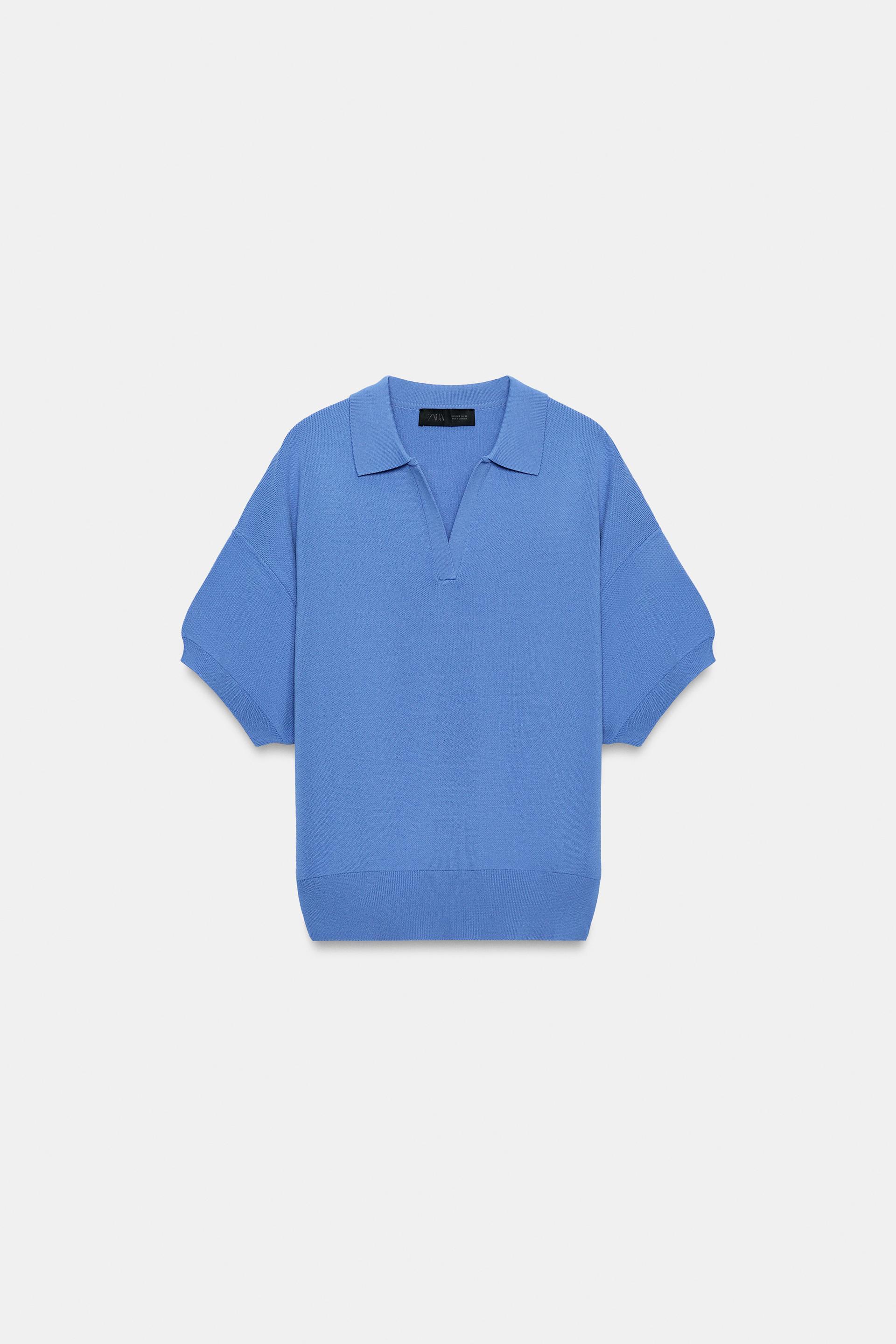SHORT SLEEVE KNIT POLO SHIRT by ZARA