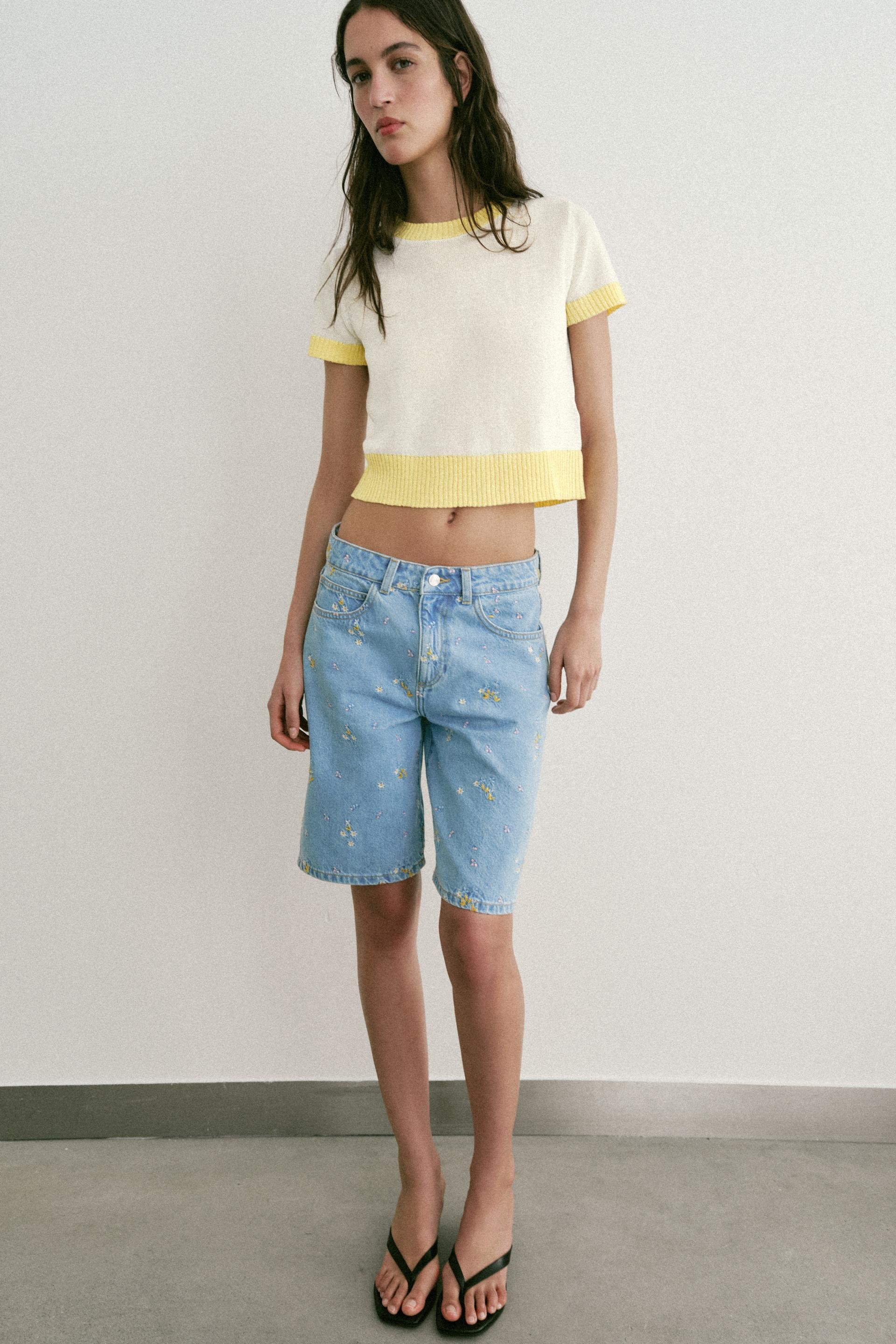 SHORT SLEEVE KNIT TOP by ZARA