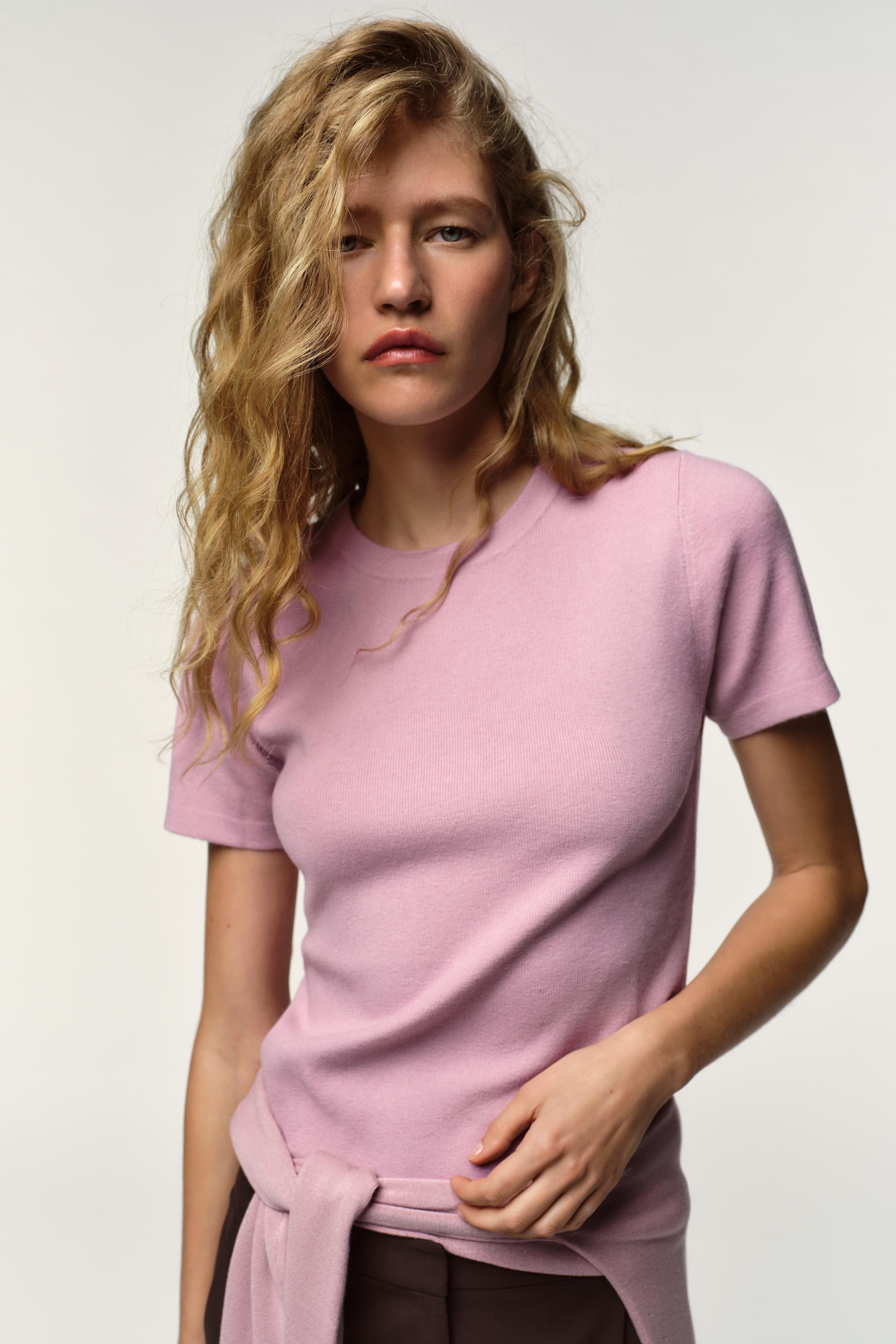 SHORT SLEEVE SOFT FEEL KNIT JUMPER by ZARA