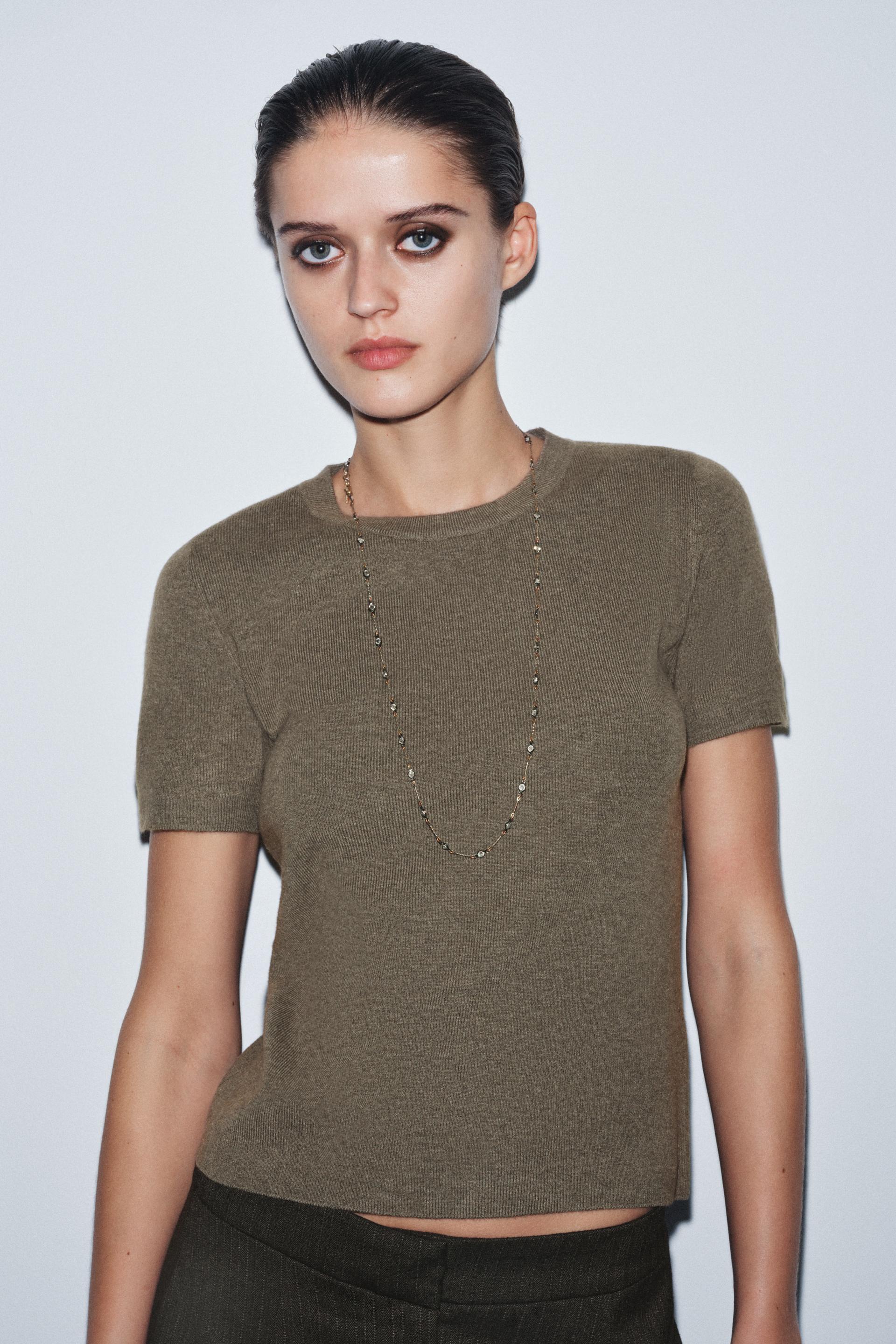 SHORT SLEEVE SOFT FEEL KNIT JUMPER by ZARA