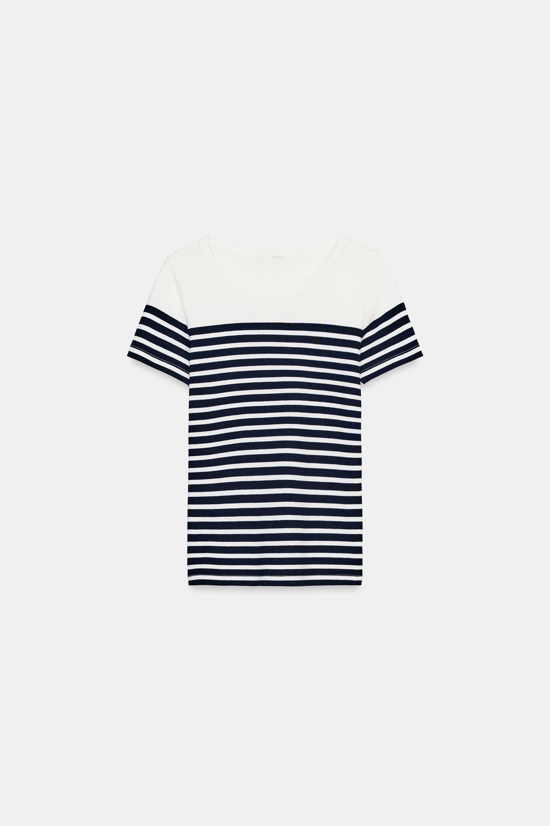 SHORT SLEEVE STRIPED T-SHIRT by ZARA