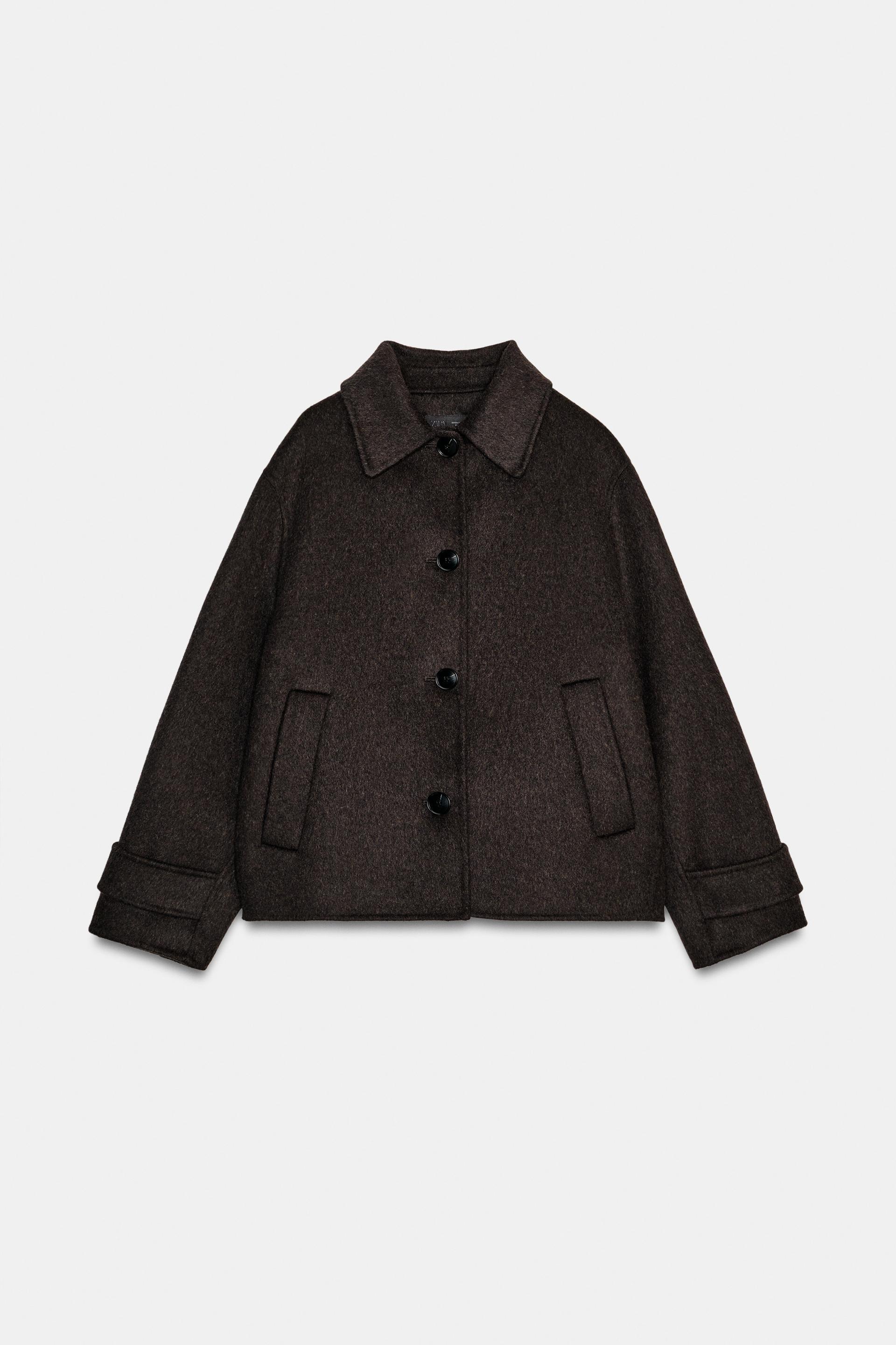 SHORT WOOL BLEND COAT by ZARA