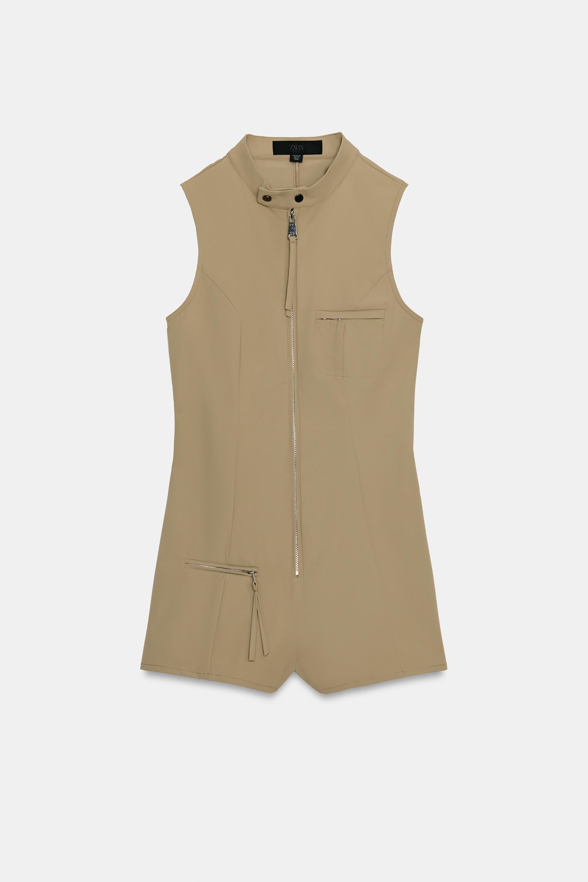 SHORT ZIPPER JUMPSUIT by ZARA