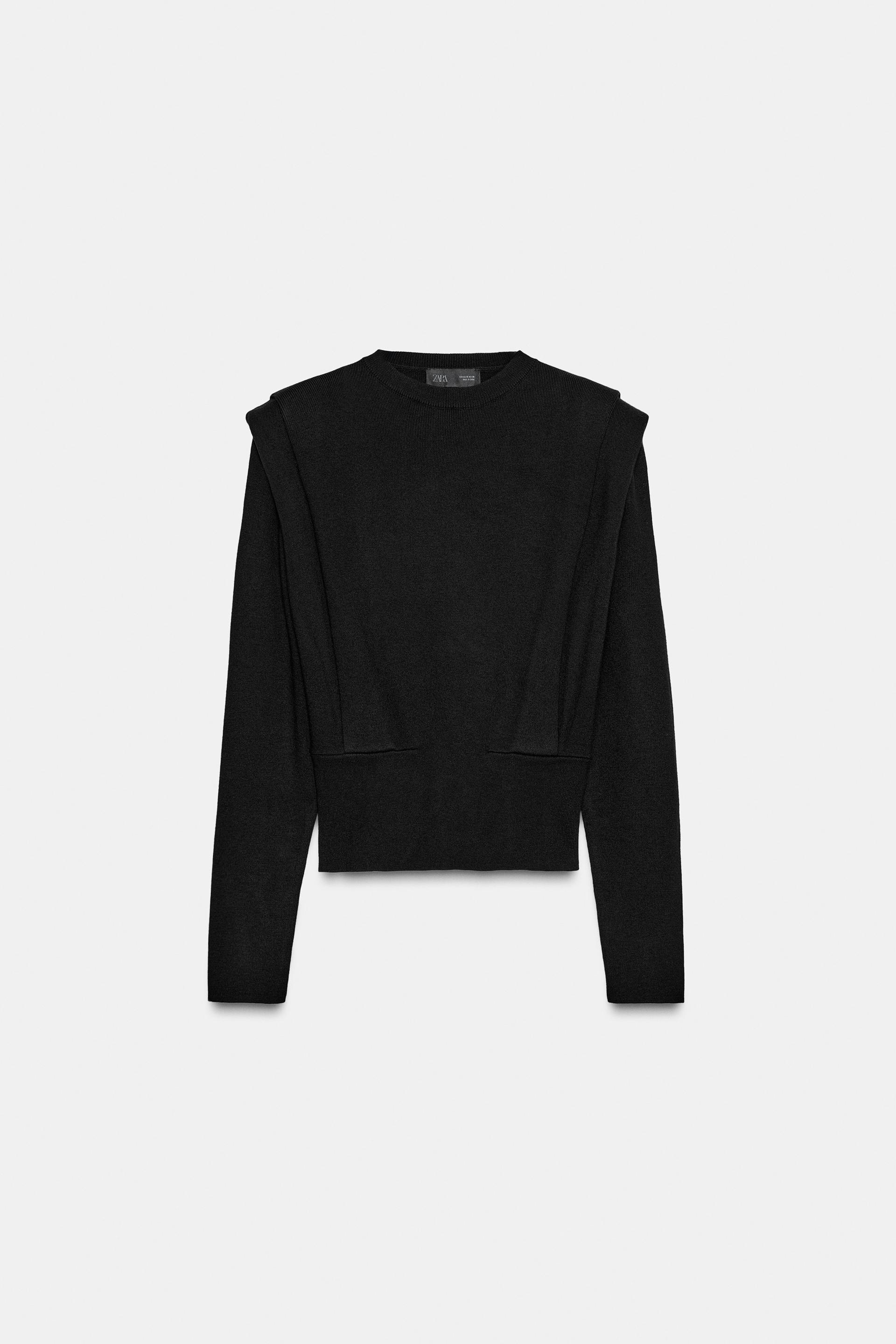 SHOULDER PAD KNIT JUMPER by ZARA
