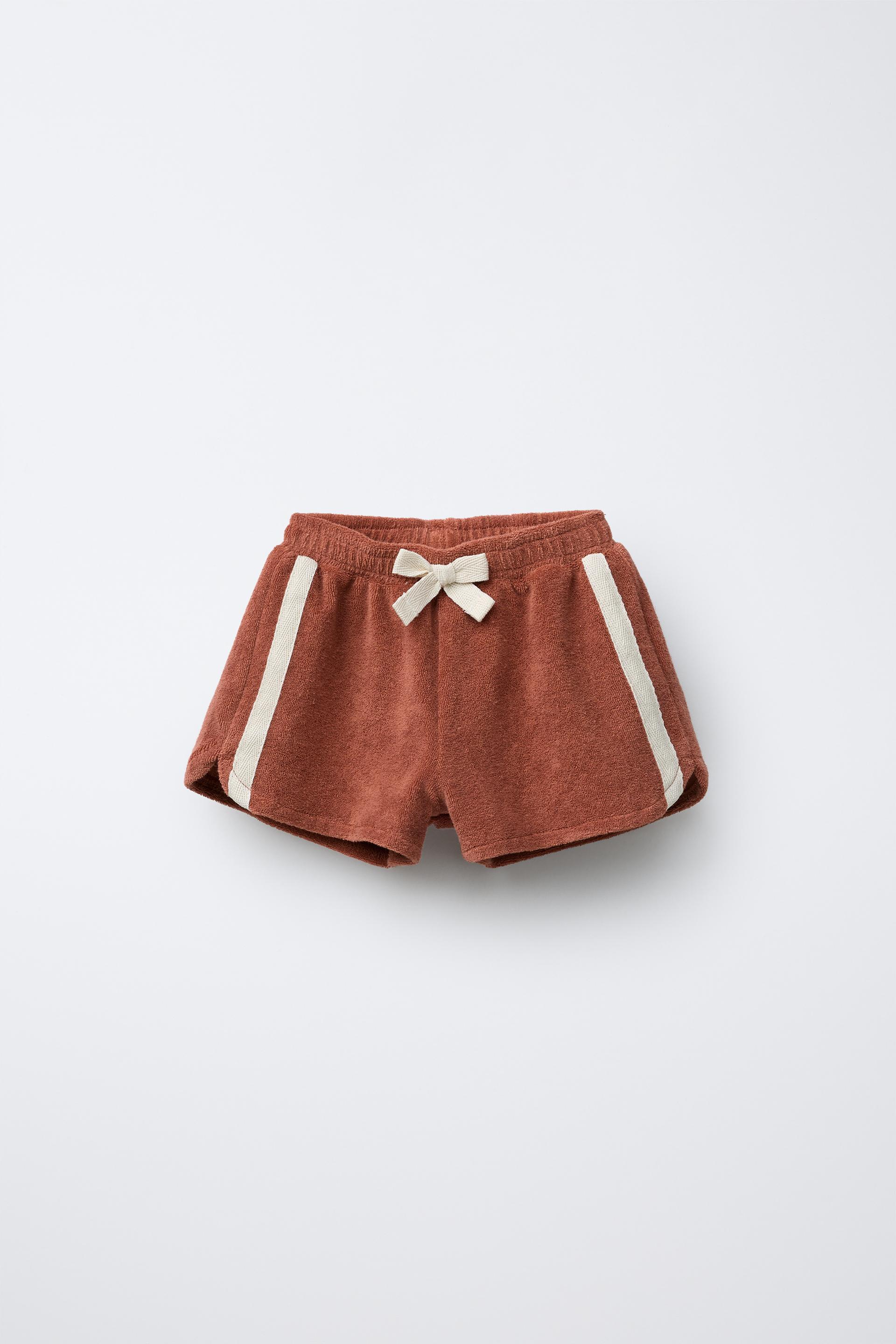 SIDE STRIPE TERRY SHORTS by ZARA