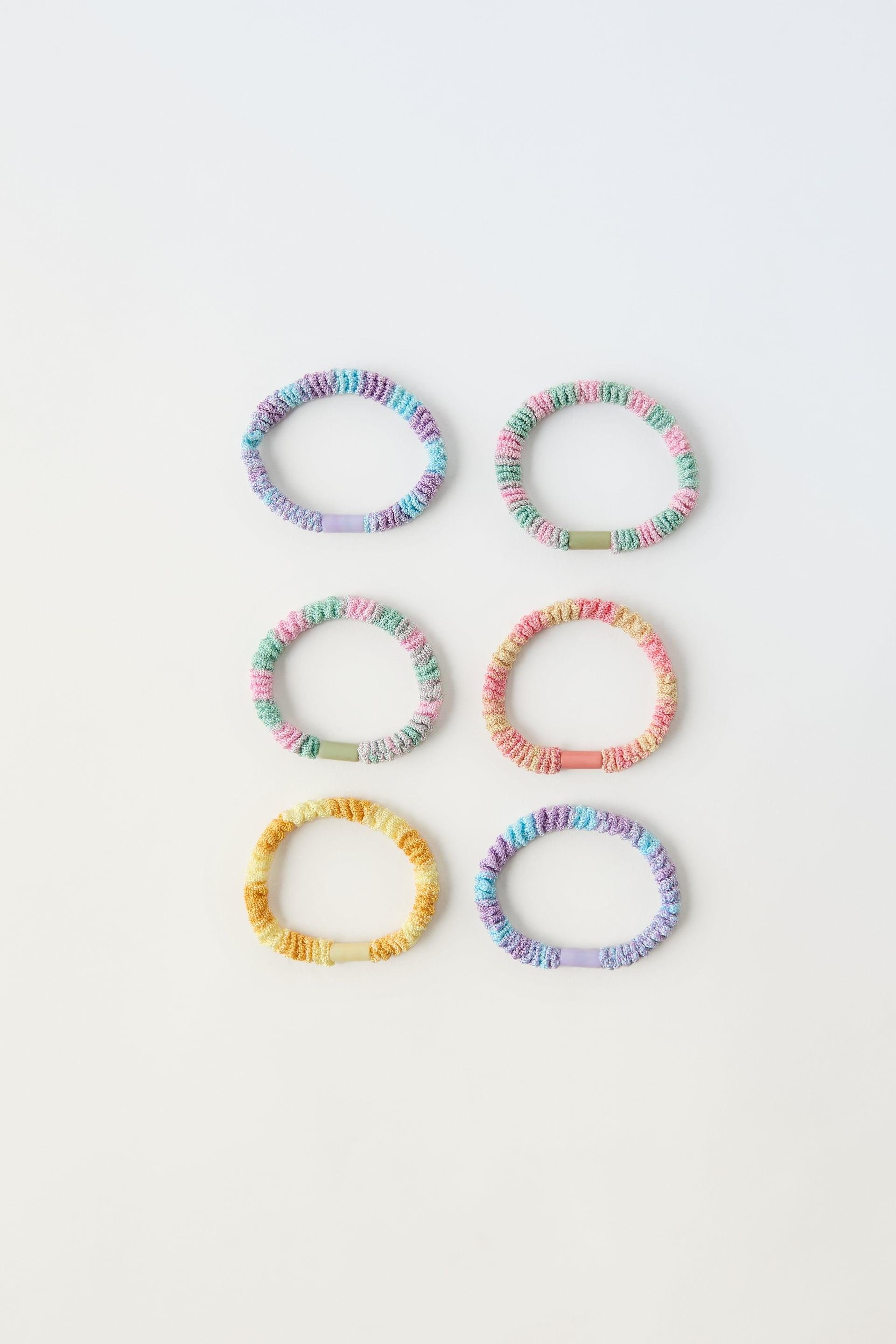 SIX-PACK OF COLORED SCRUNCHIES by ZARA