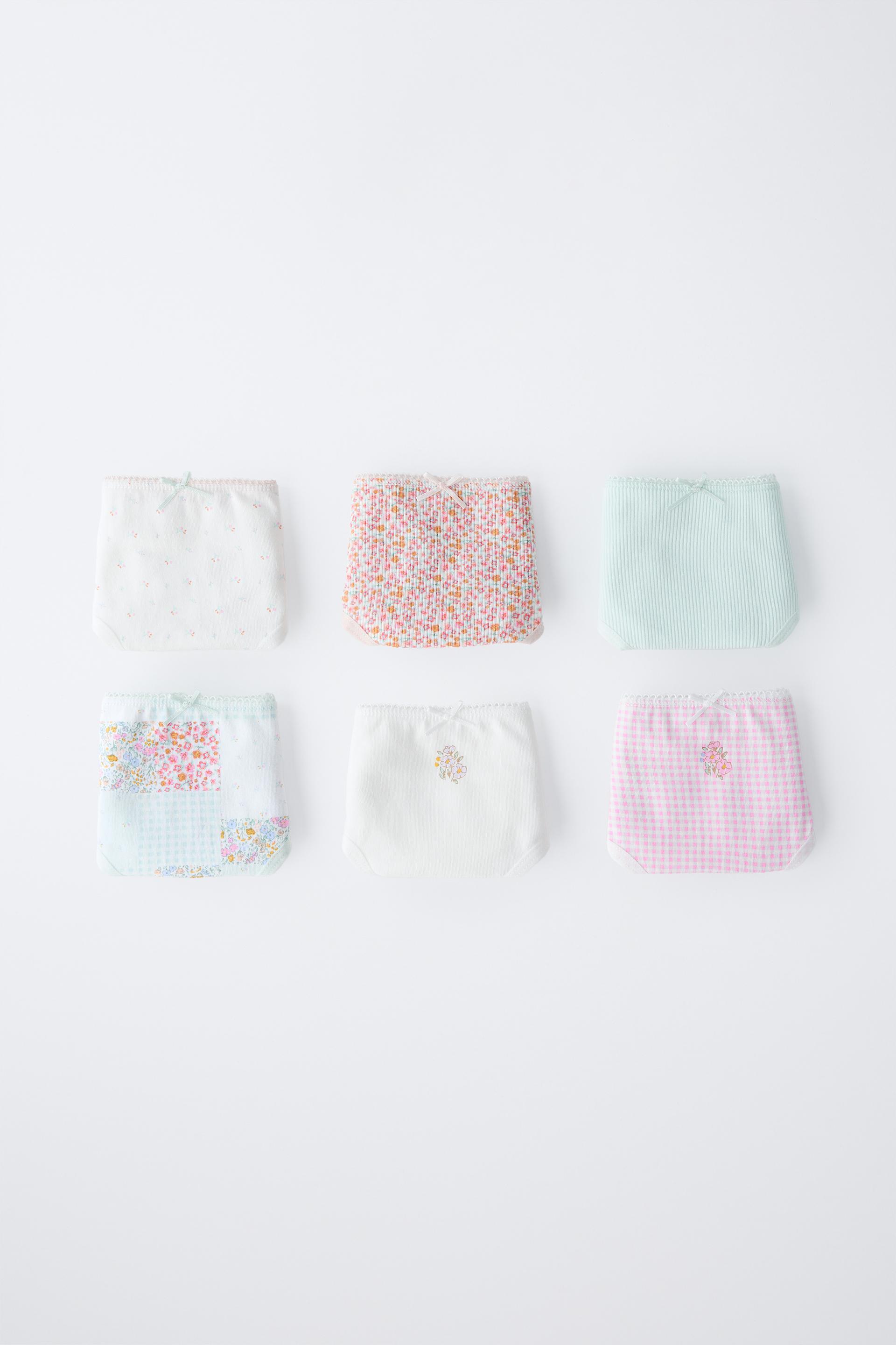 SIX-PACK OF RIBBED PATCHWORK AND FLORAL UNDERWEAR by ZARA