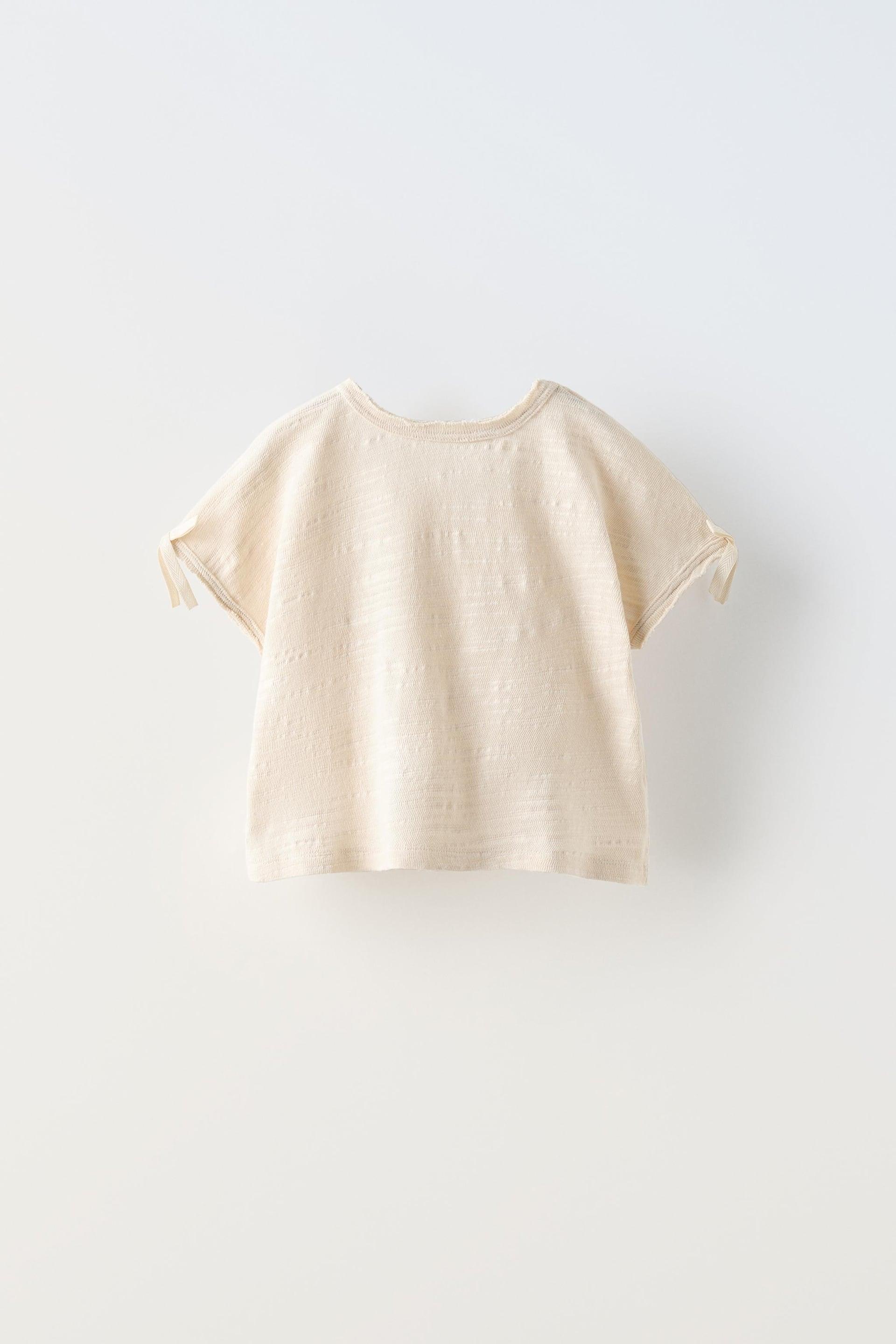 SLUB YARN BOW TOP by ZARA