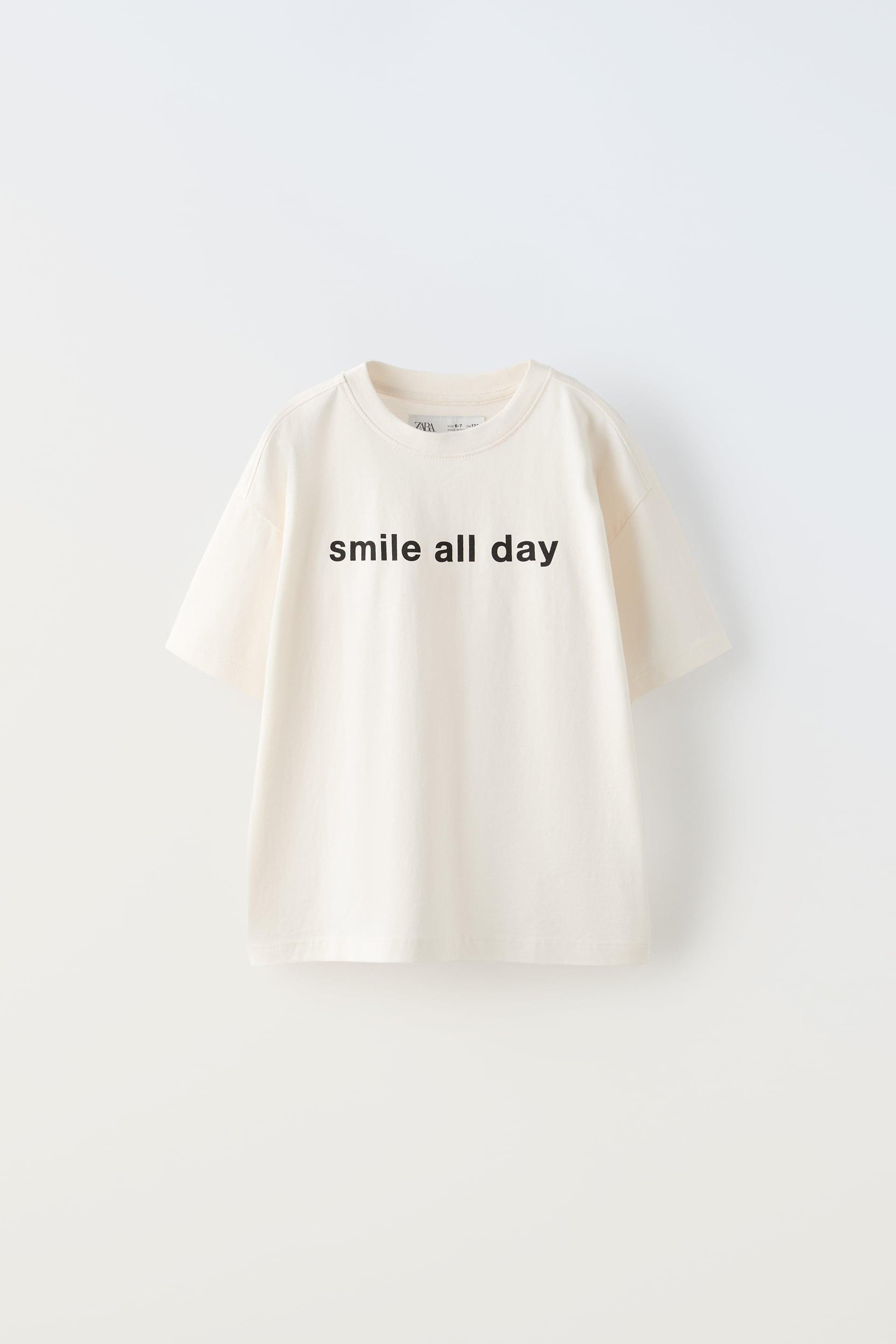 “SMILE ALL DAY” T-SHIRT by ZARA