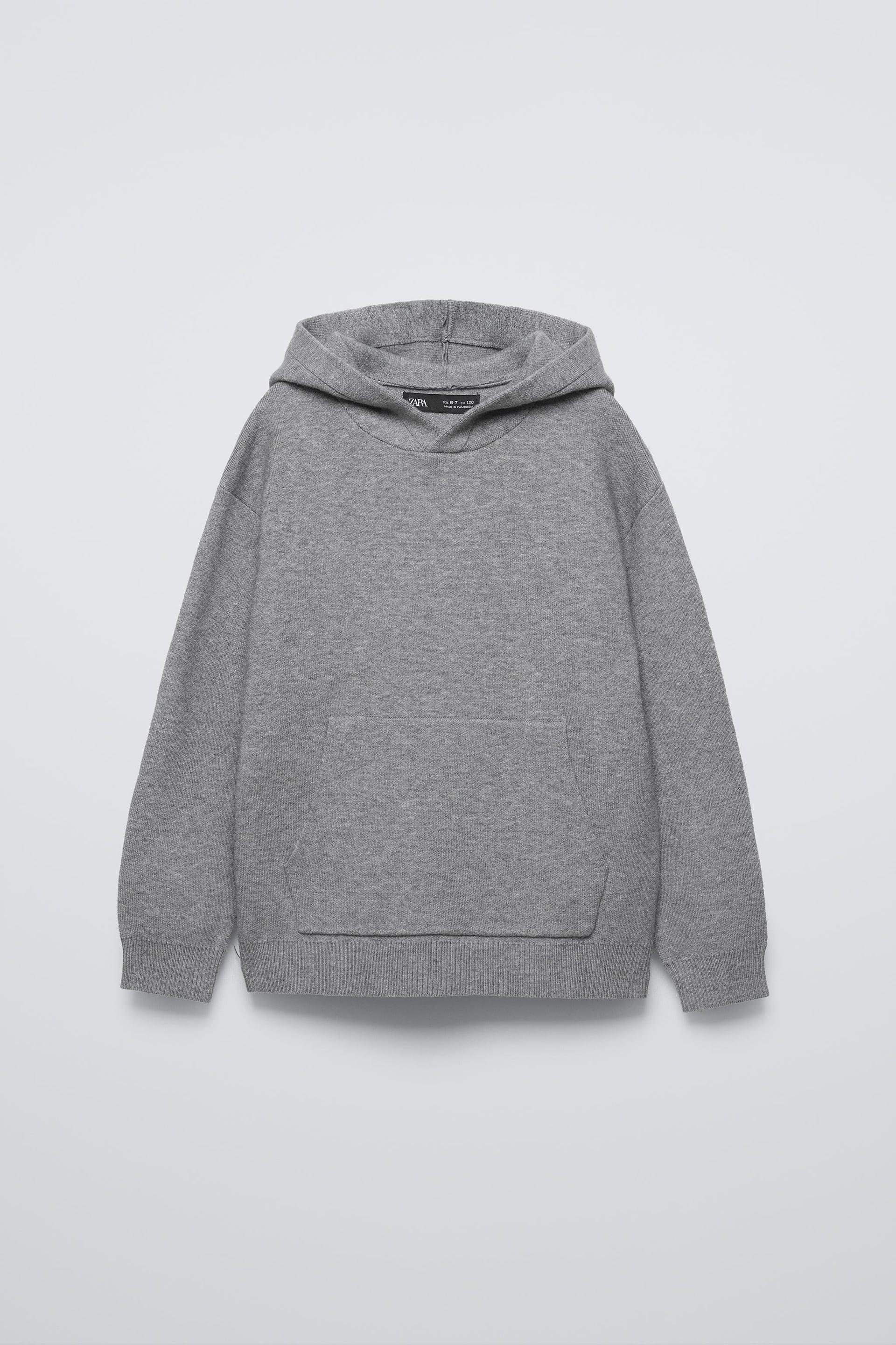 SOFT TOUCH HOODED KNIT SWEATER by ZARA