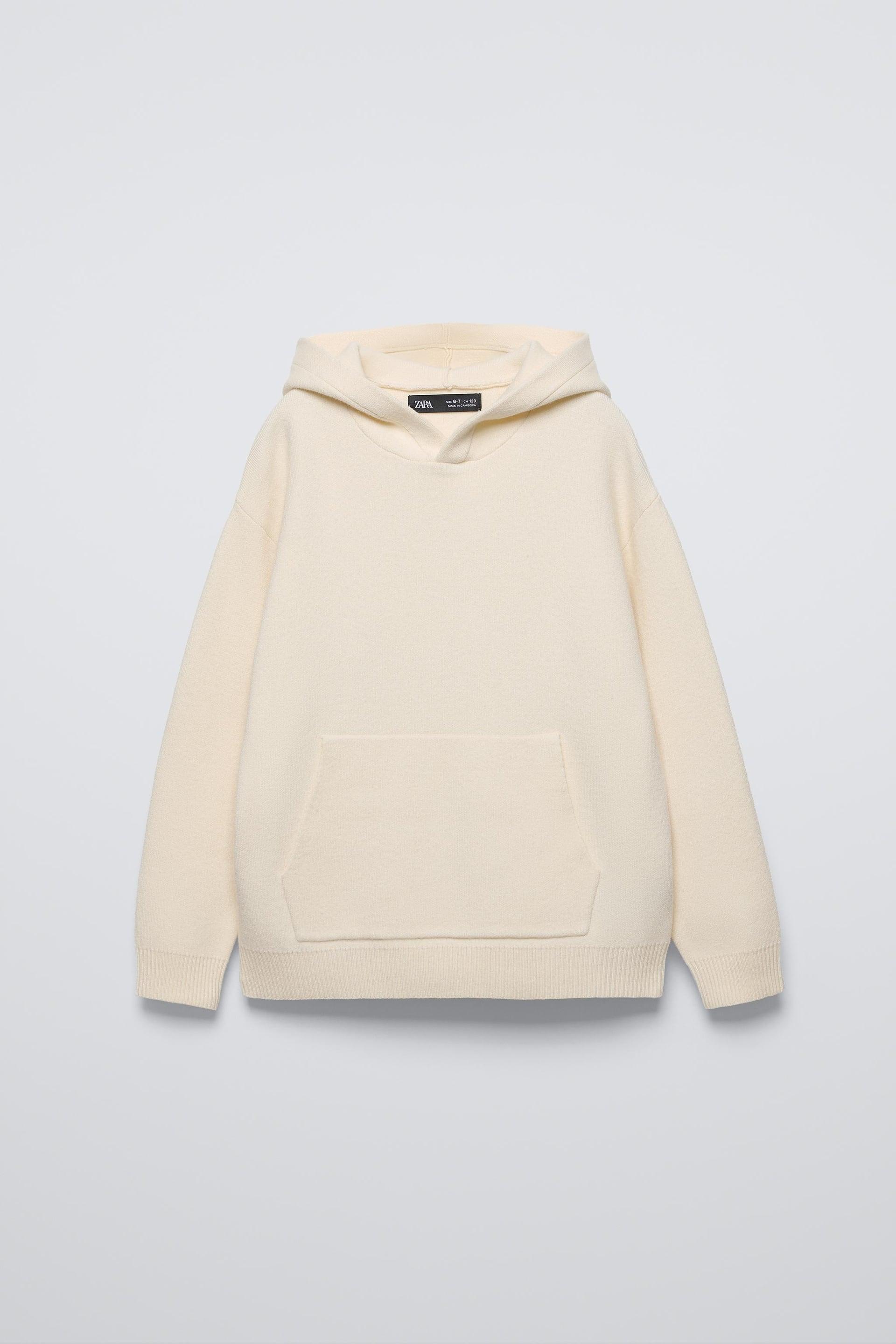 SOFT TOUCH HOODED KNIT SWEATER by ZARA