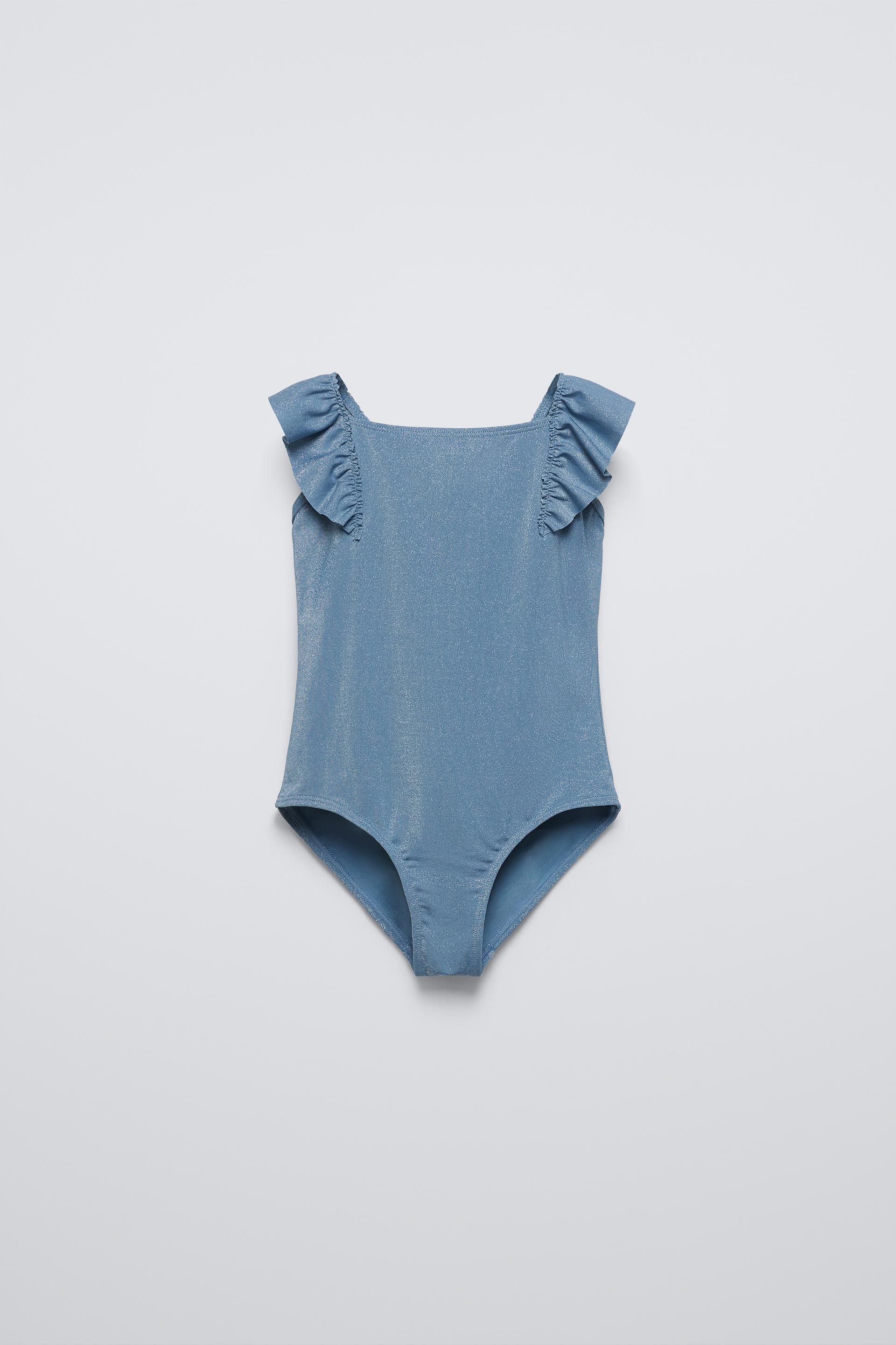 SPARKLY RUFFLED SWIMSUIT by ZARA