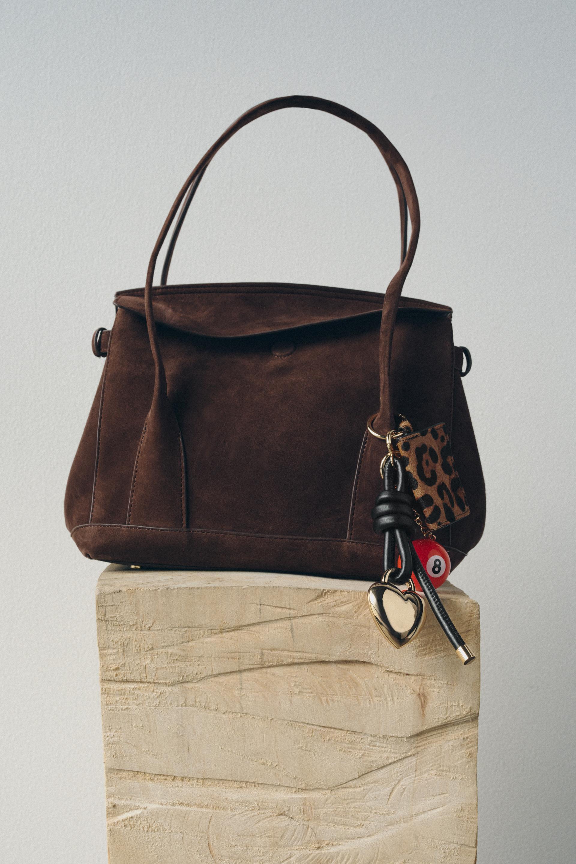 SPLIT LEATHER CITY BAG by ZARA