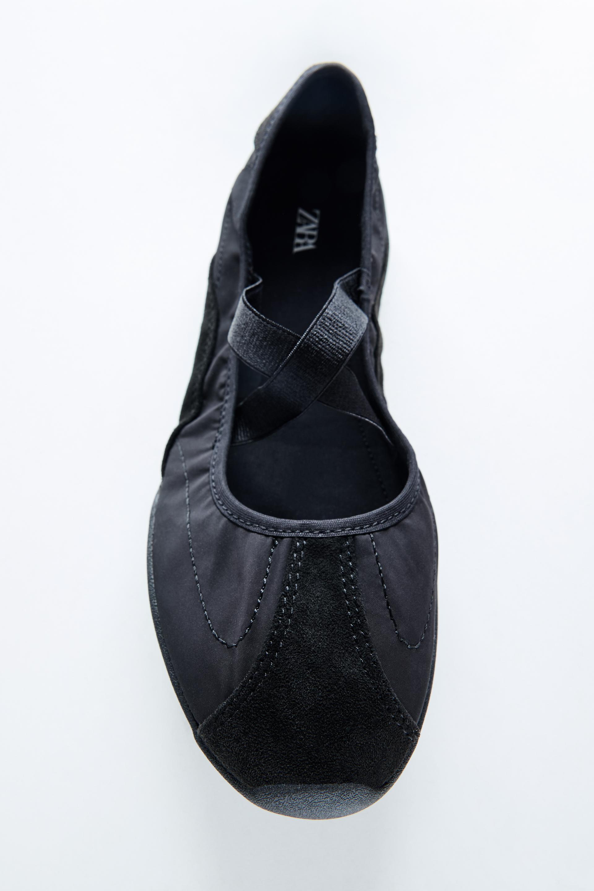 SPORTY BALLET FLATS WITH ELASTIC STRAPS by ZARA