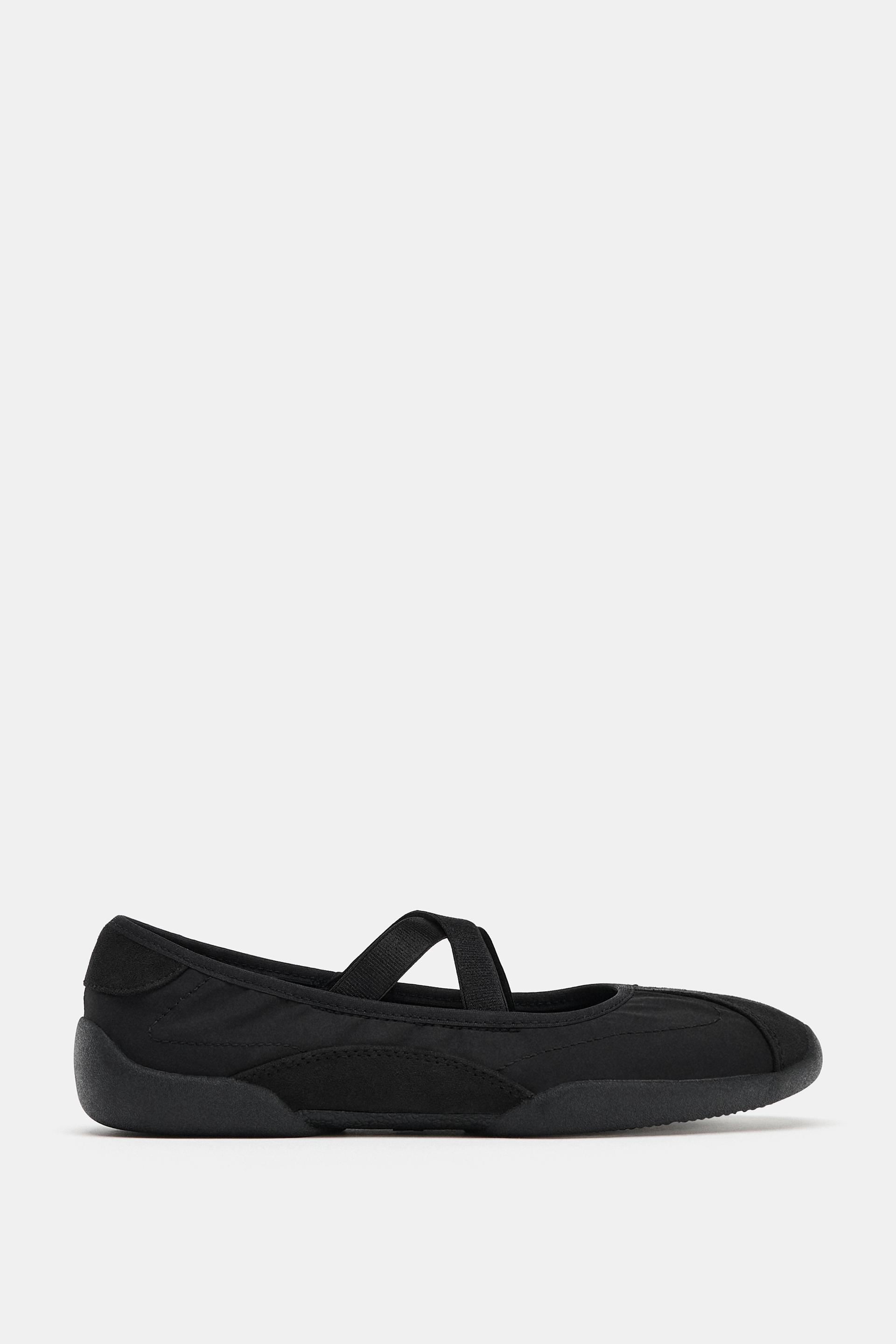 SPORTY BALLET FLATS WITH ELASTIC STRAPS by ZARA