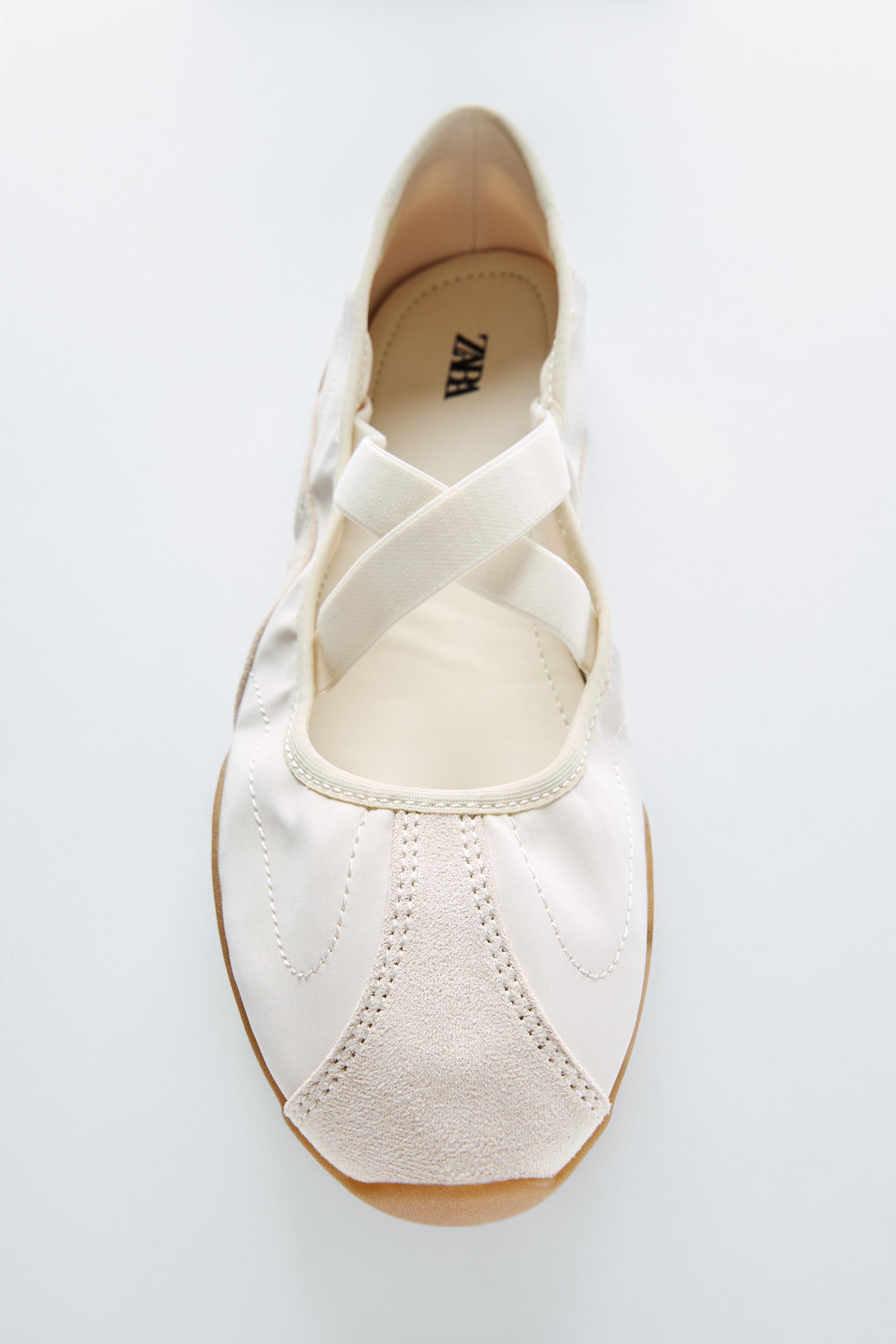 SPORTY BALLET FLATS WITH ELASTIC STRAPS by ZARA