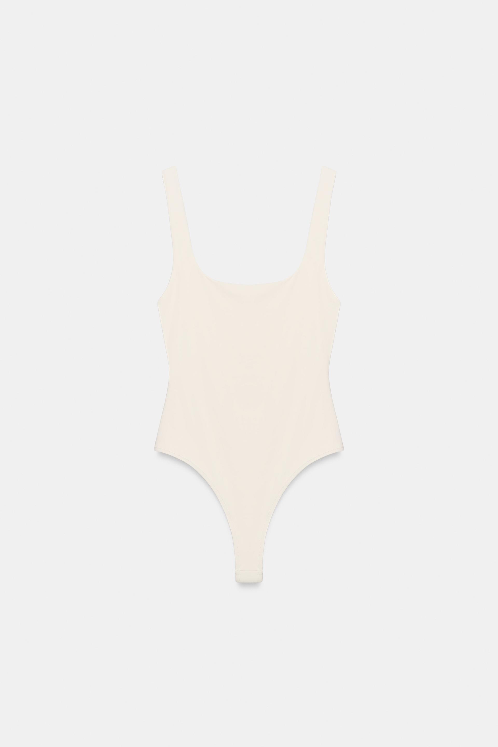 SQUARE NECK STRETCH BODYSUIT by ZARA