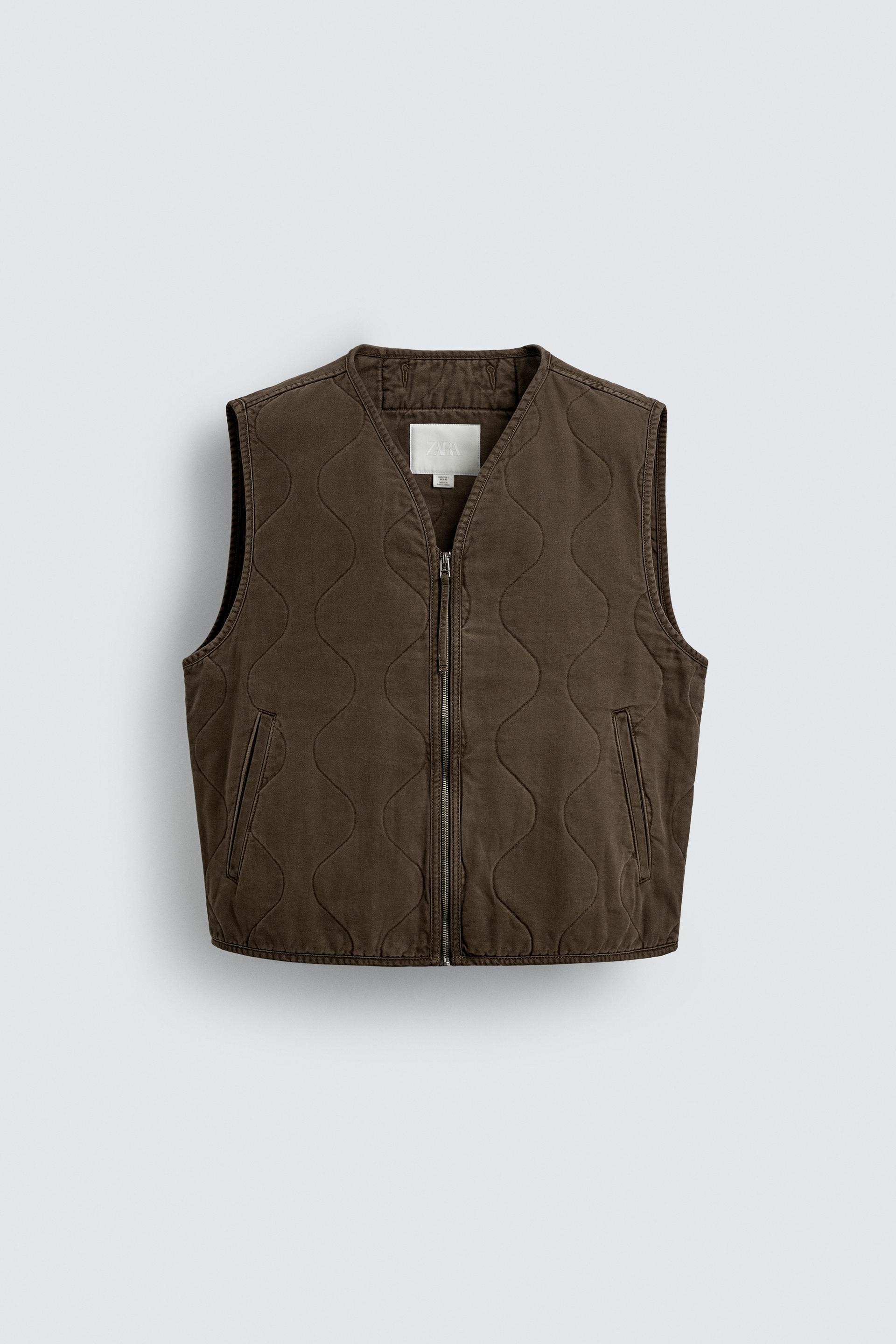 STITCHED PUFFER VEST by ZARA