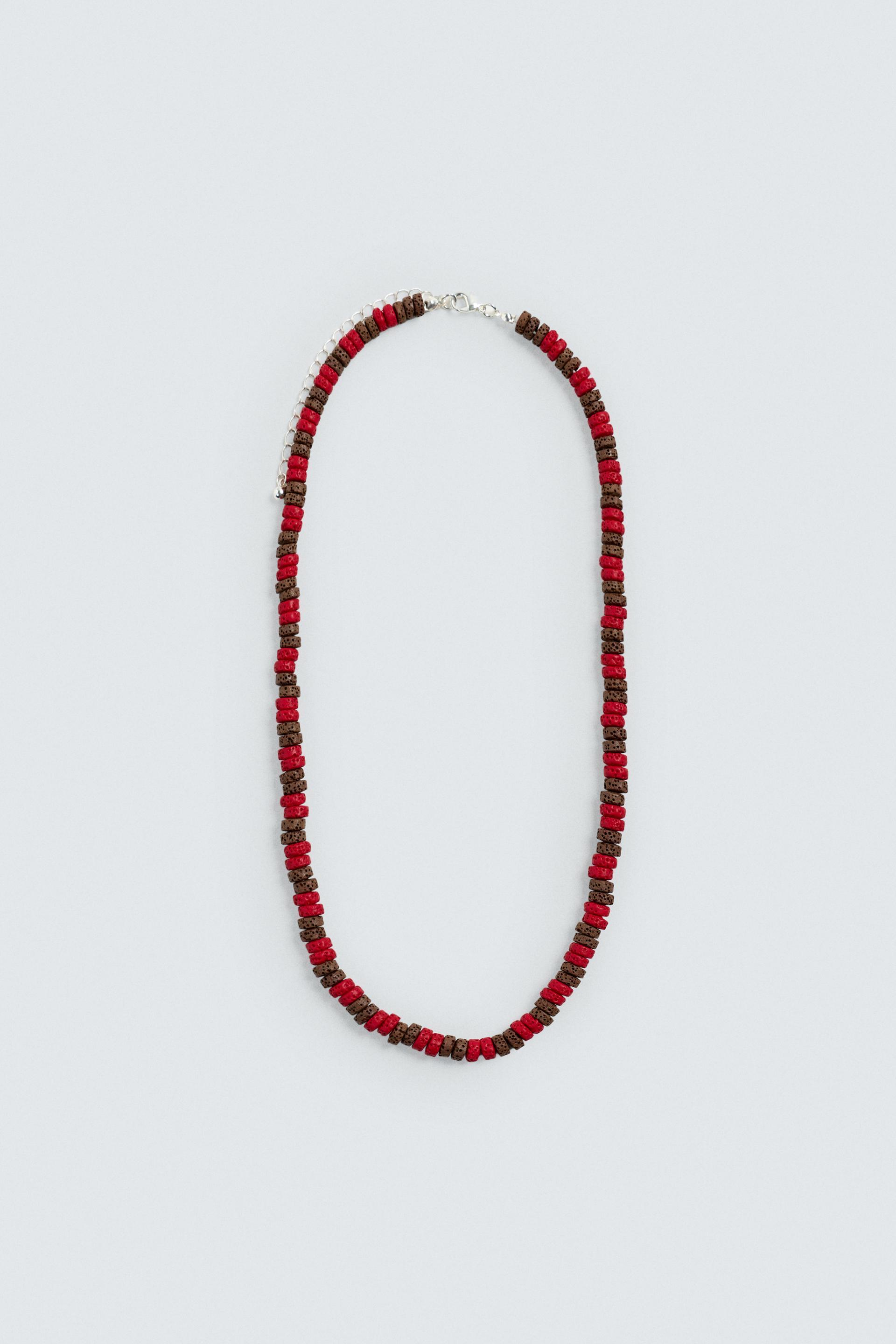 STONE BEAD NECKLACE by ZARA