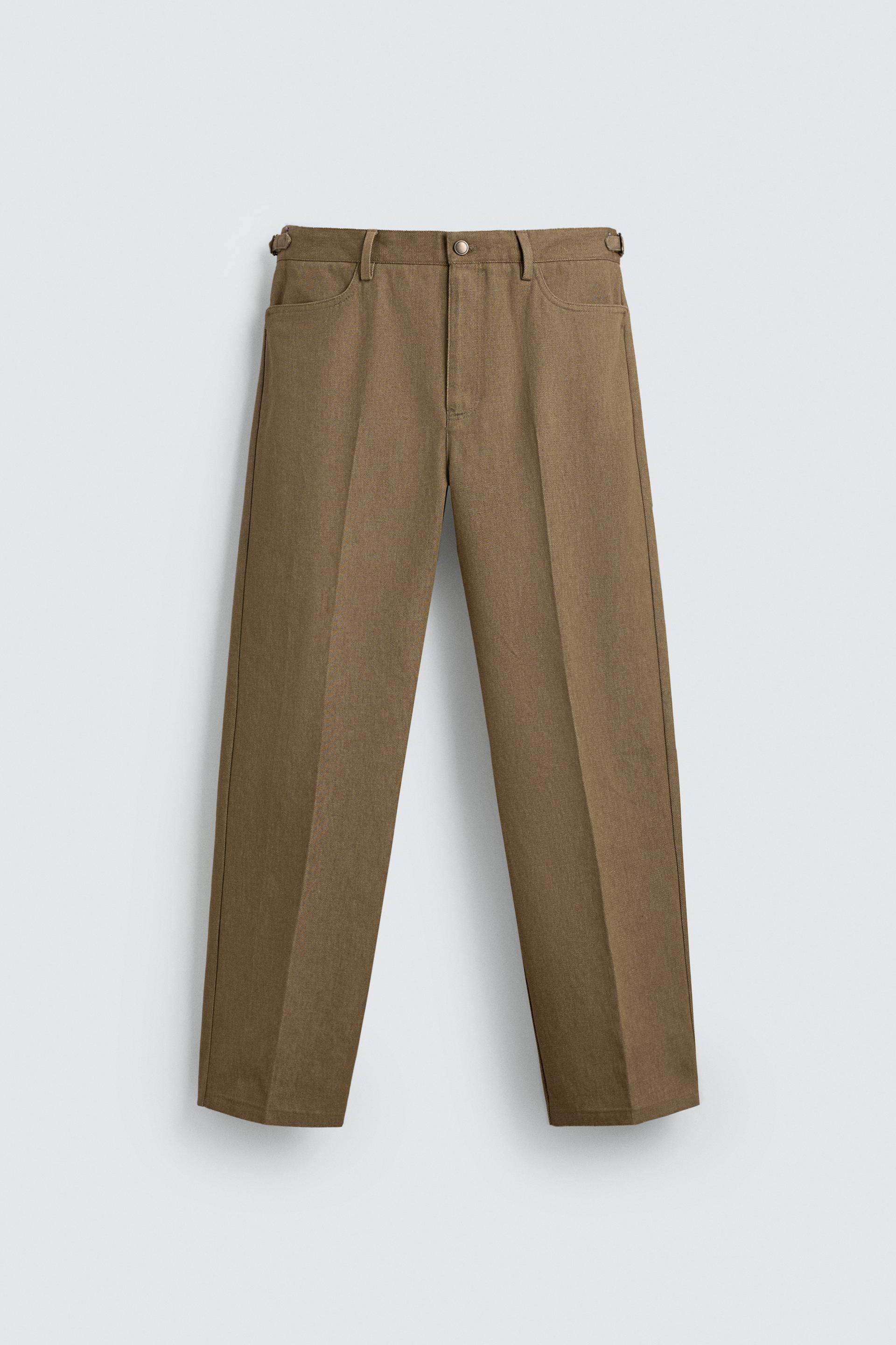 STRAIGHT FIT PANTS WITH BELT LOOPS by ZARA