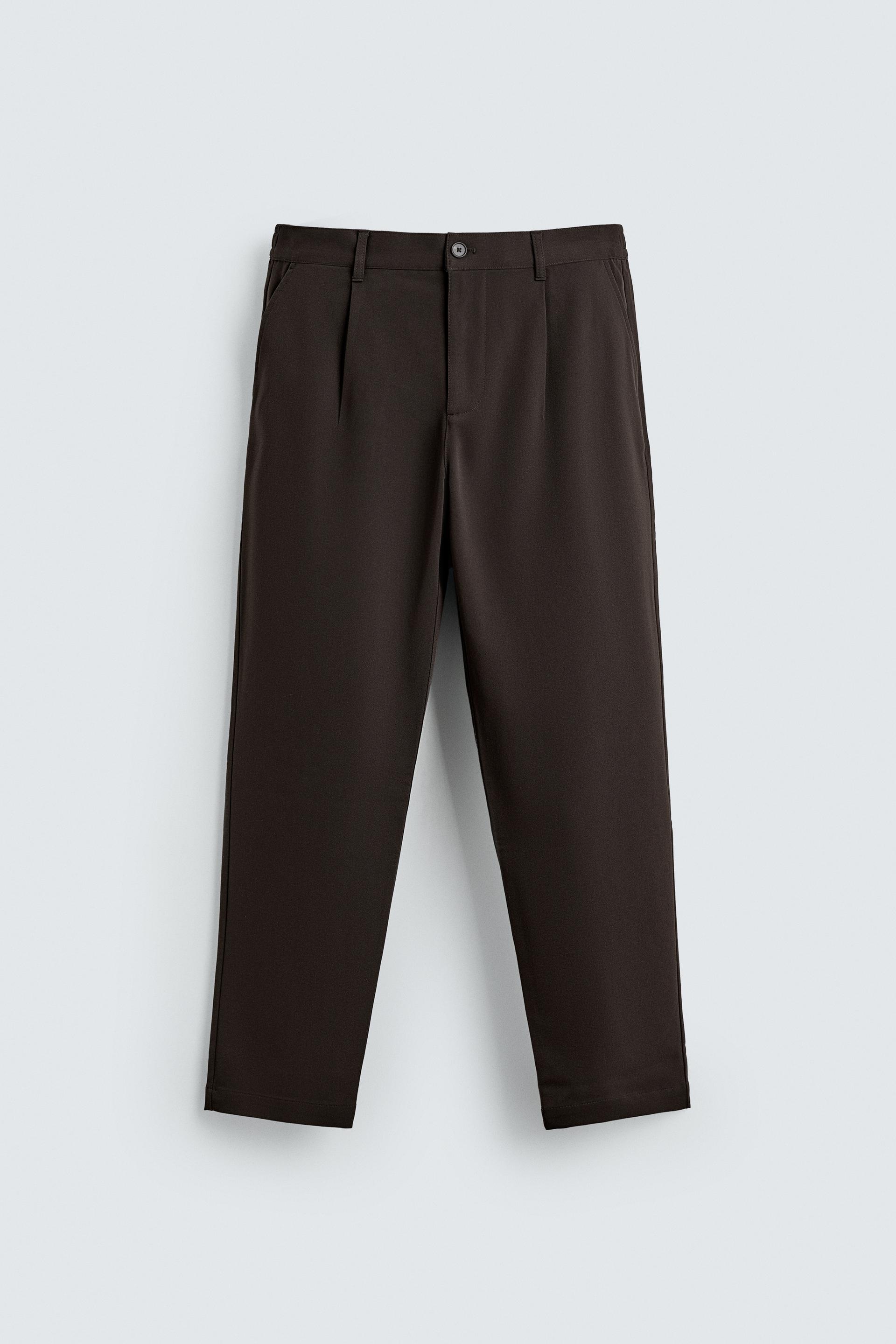 STRAIGHT FIT STRETCH PANTS by ZARA
