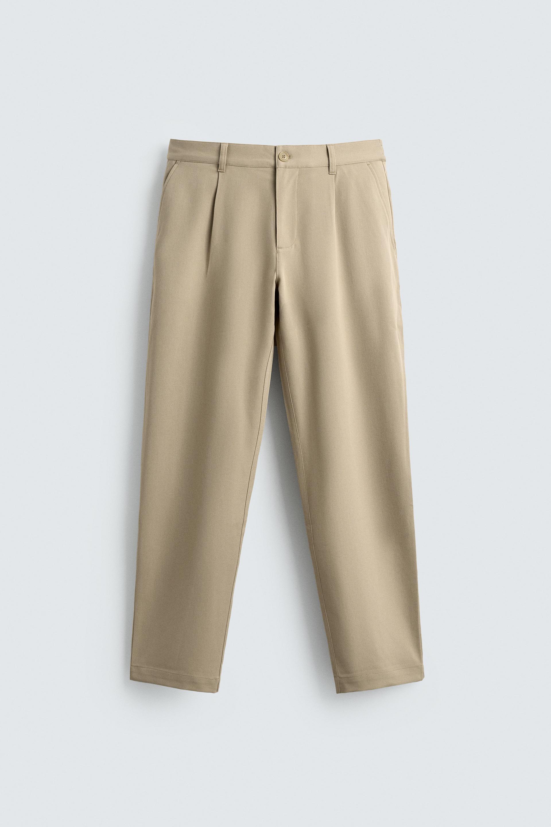 STRAIGHT FIT STRETCH PANTS by ZARA