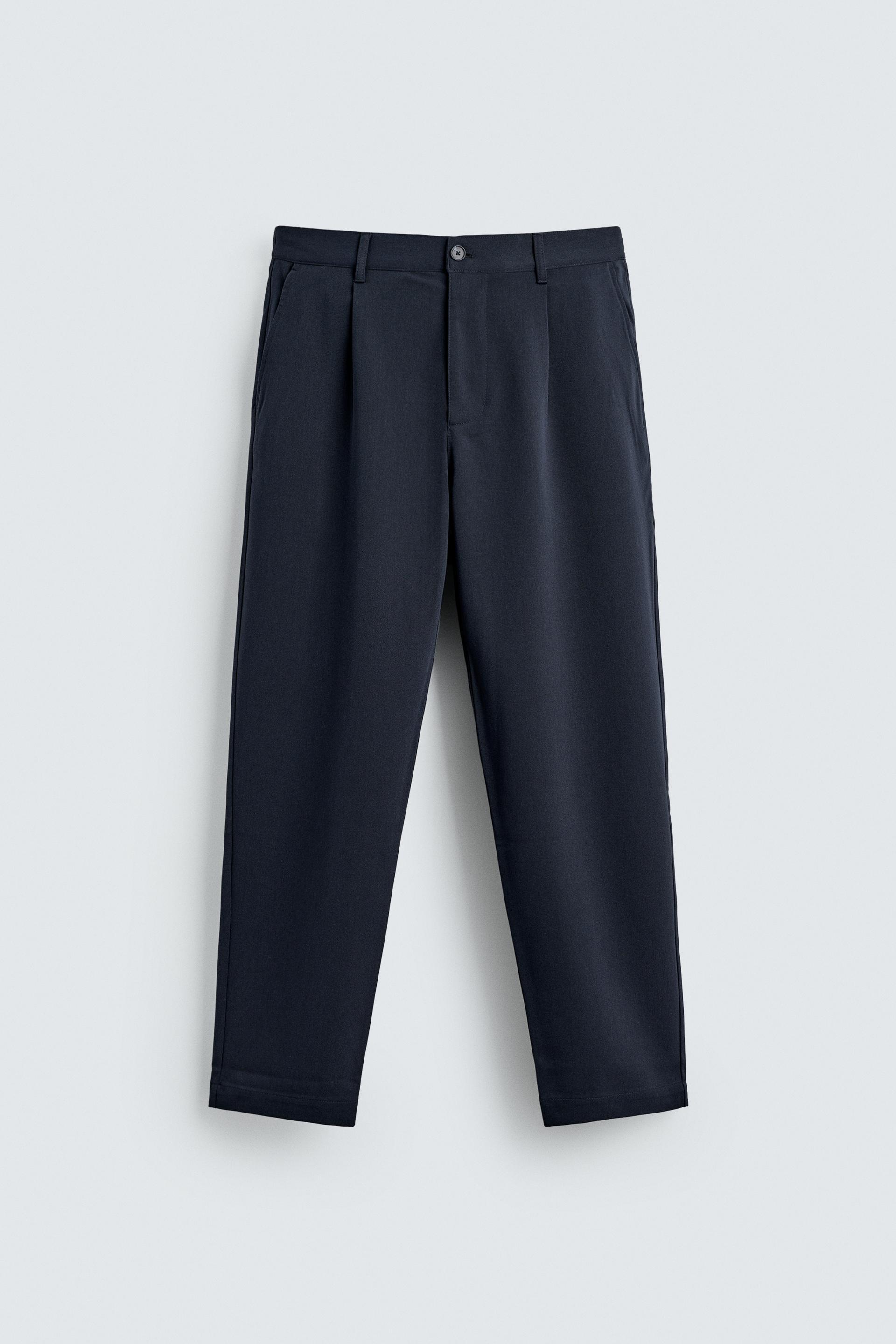 STRAIGHT FIT STRETCH PANTS by ZARA