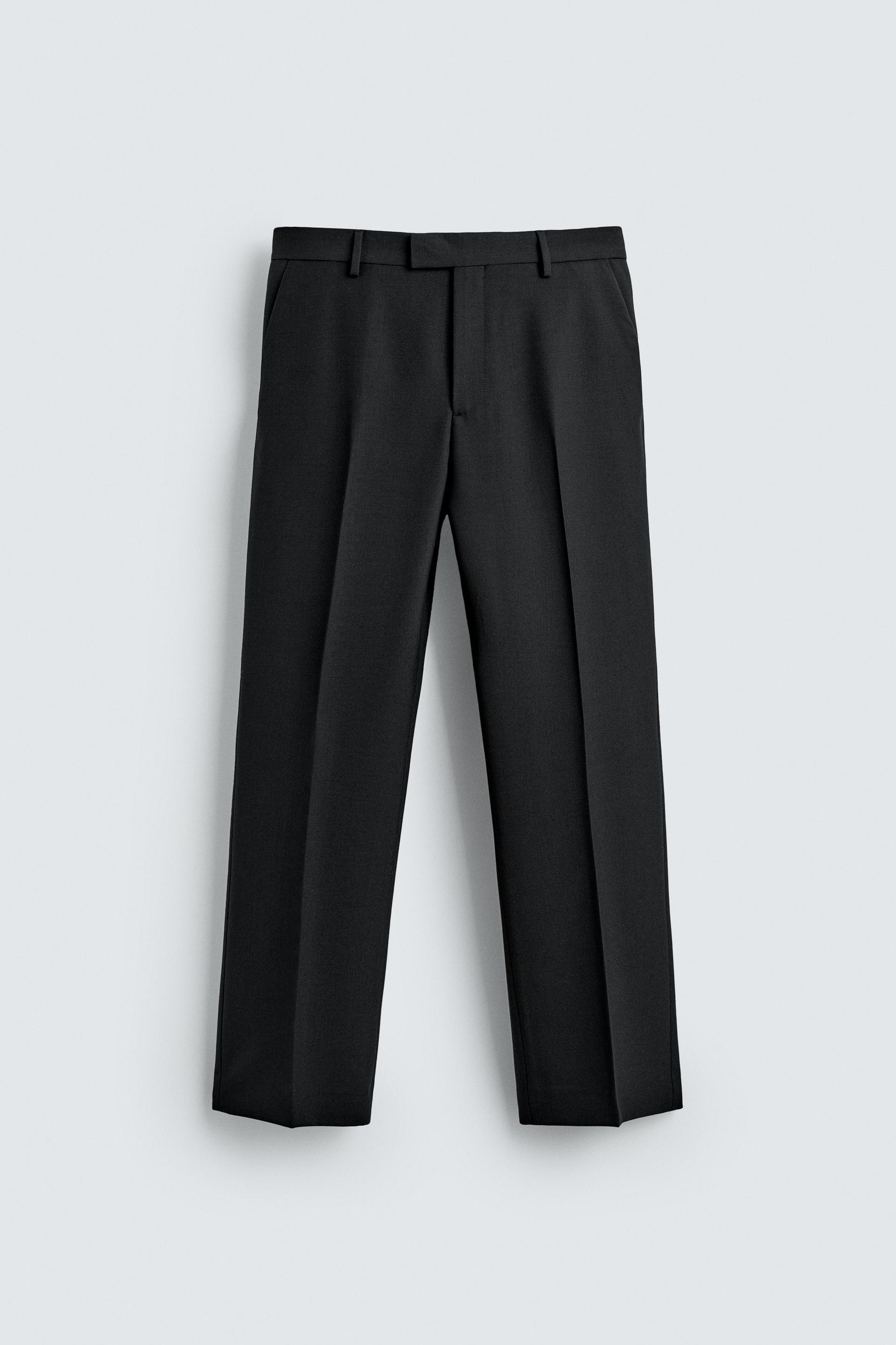 STRAIGHT FIT WOOL BLEND PANTS by ZARA
