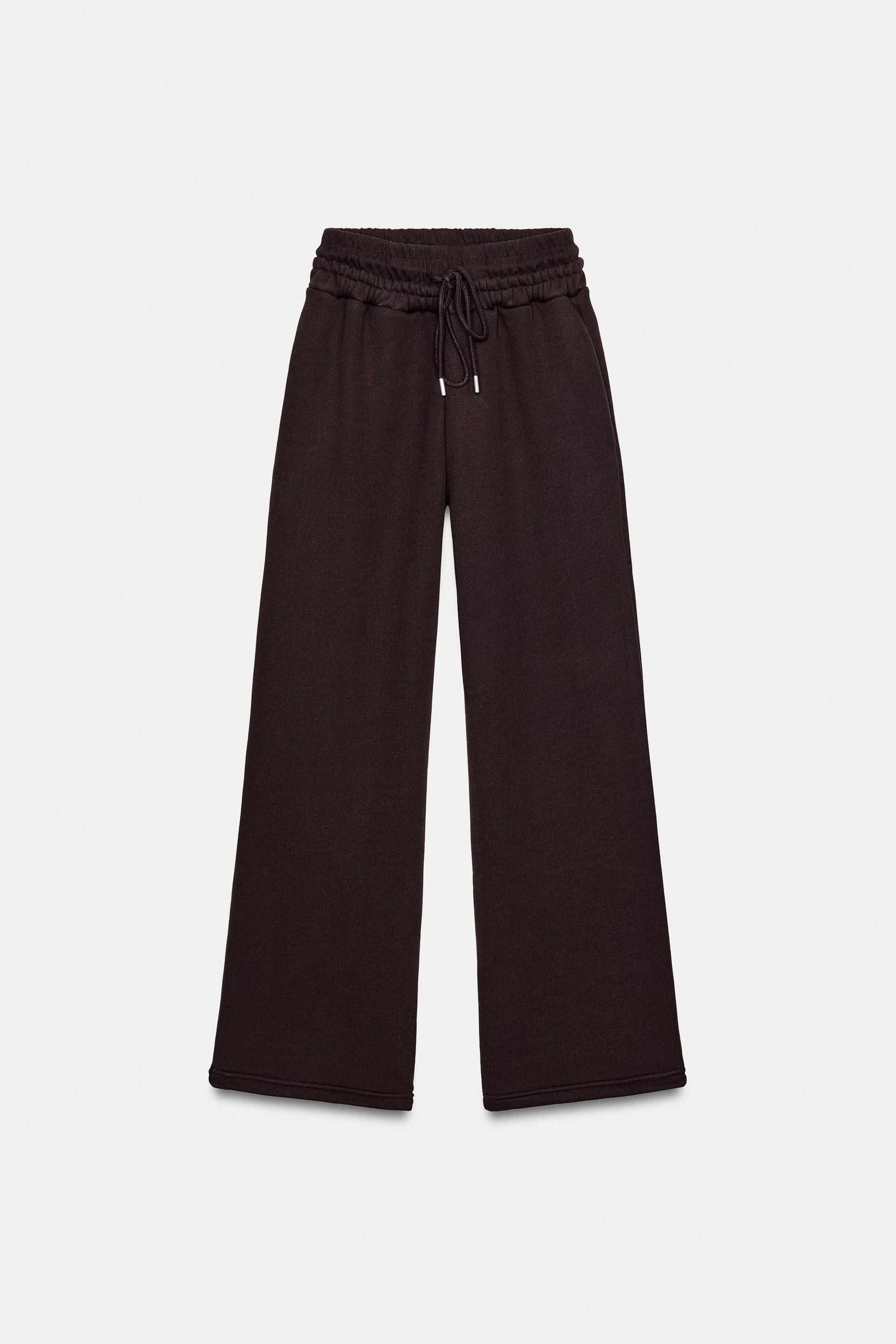STRAIGHT LEG PLUSH PANTS by ZARA