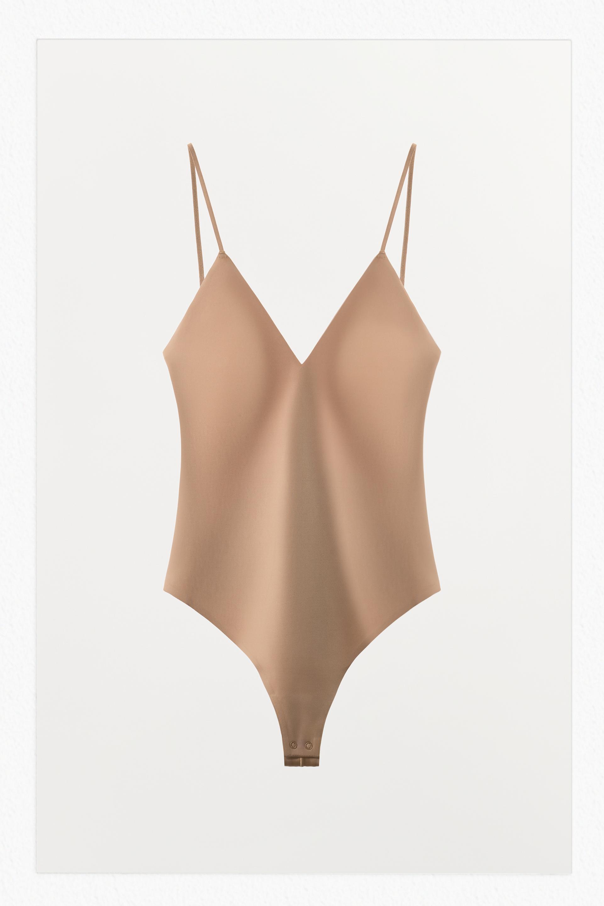 STRAPPY BODYSUIT WITH POLYAMIDE by ZARA