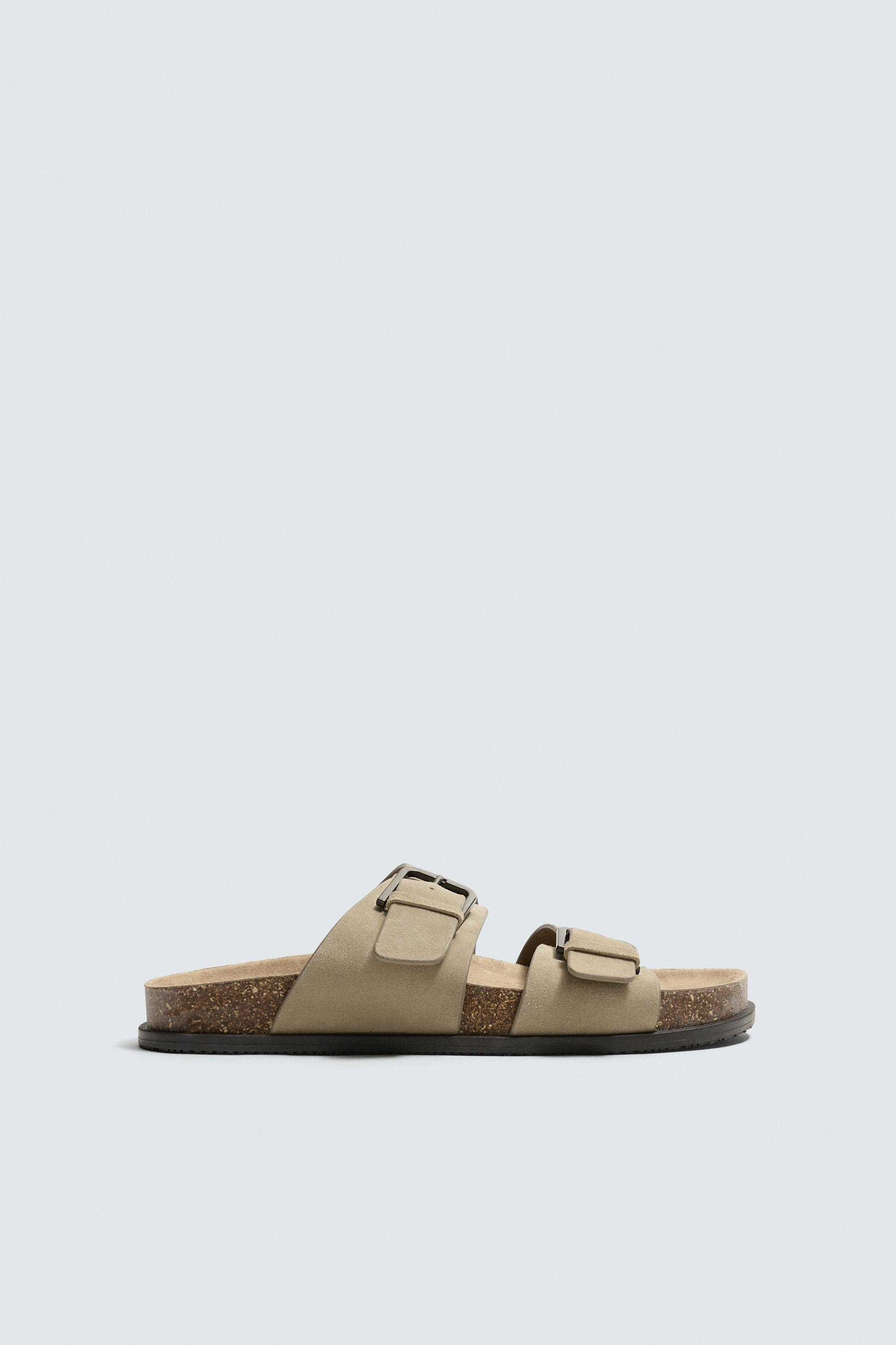 STRAPPY LEATHER SANDALS by ZARA