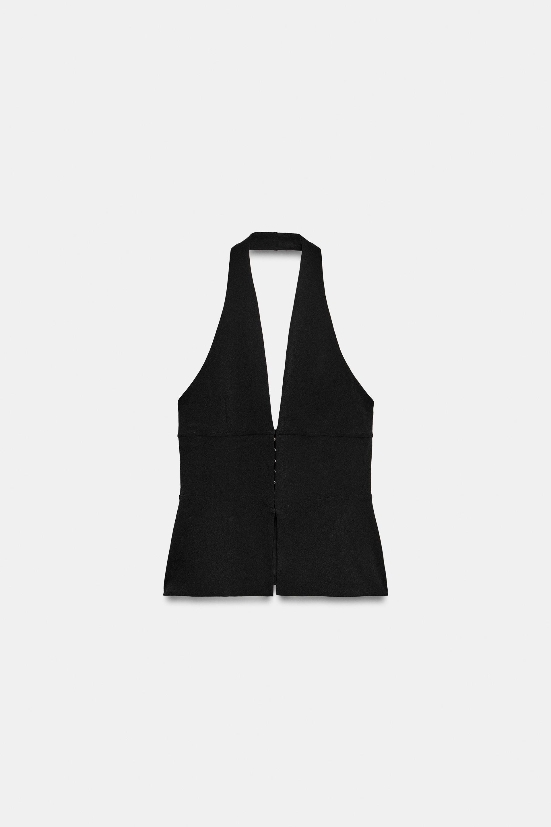 STRETCH HALTER TOP by ZARA