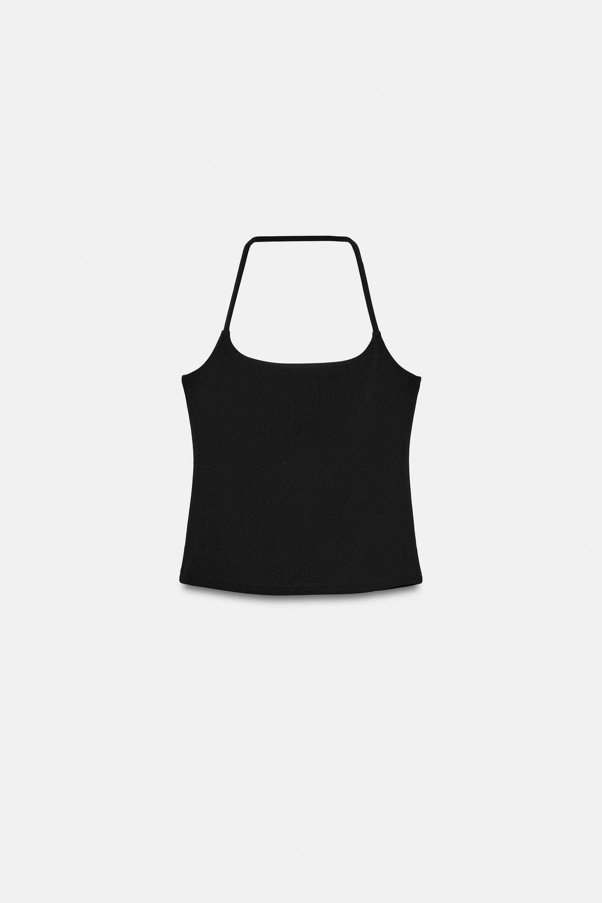 STRETCH KNIT HALTER TOP by ZARA
