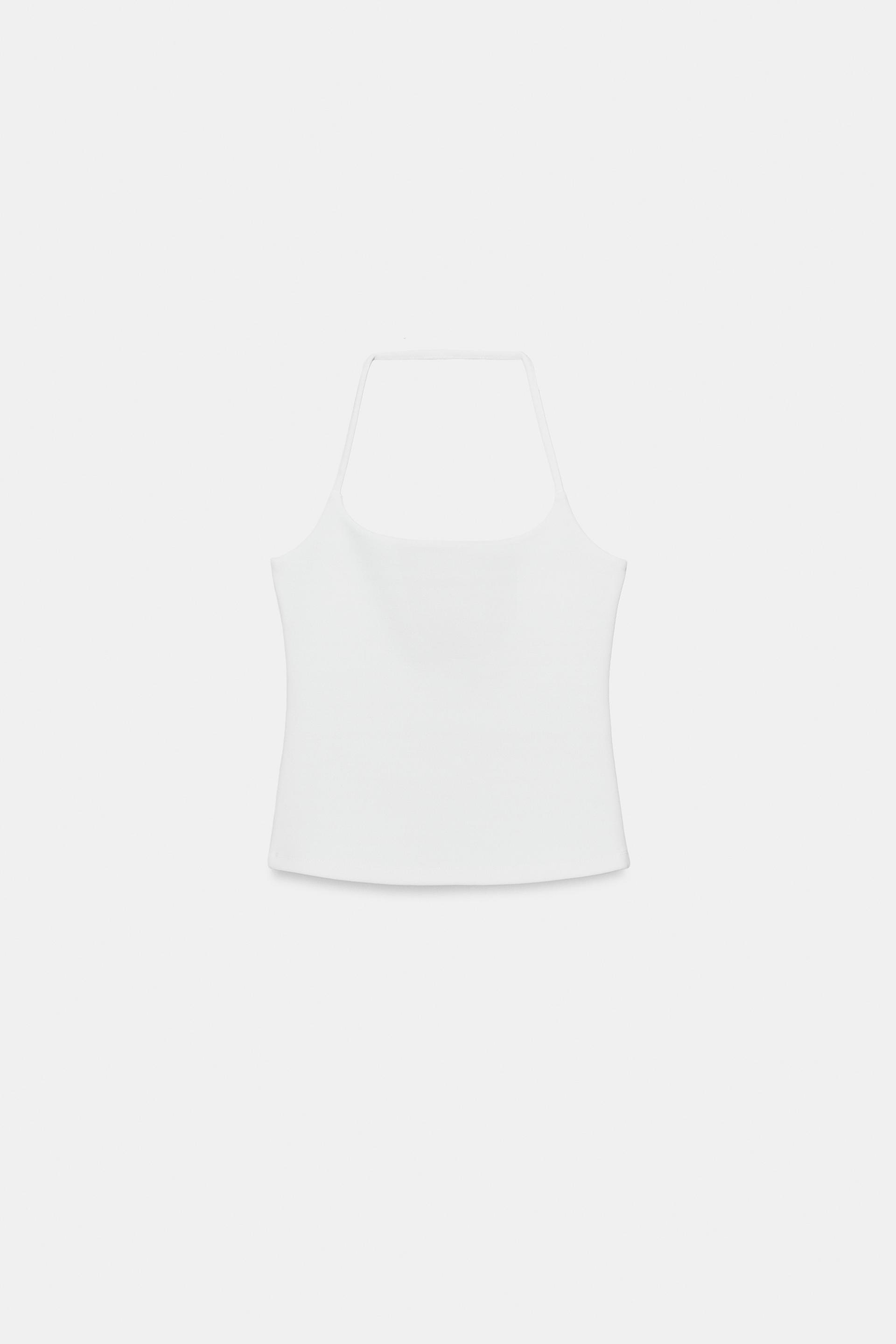 STRETCH KNIT HALTER TOP by ZARA