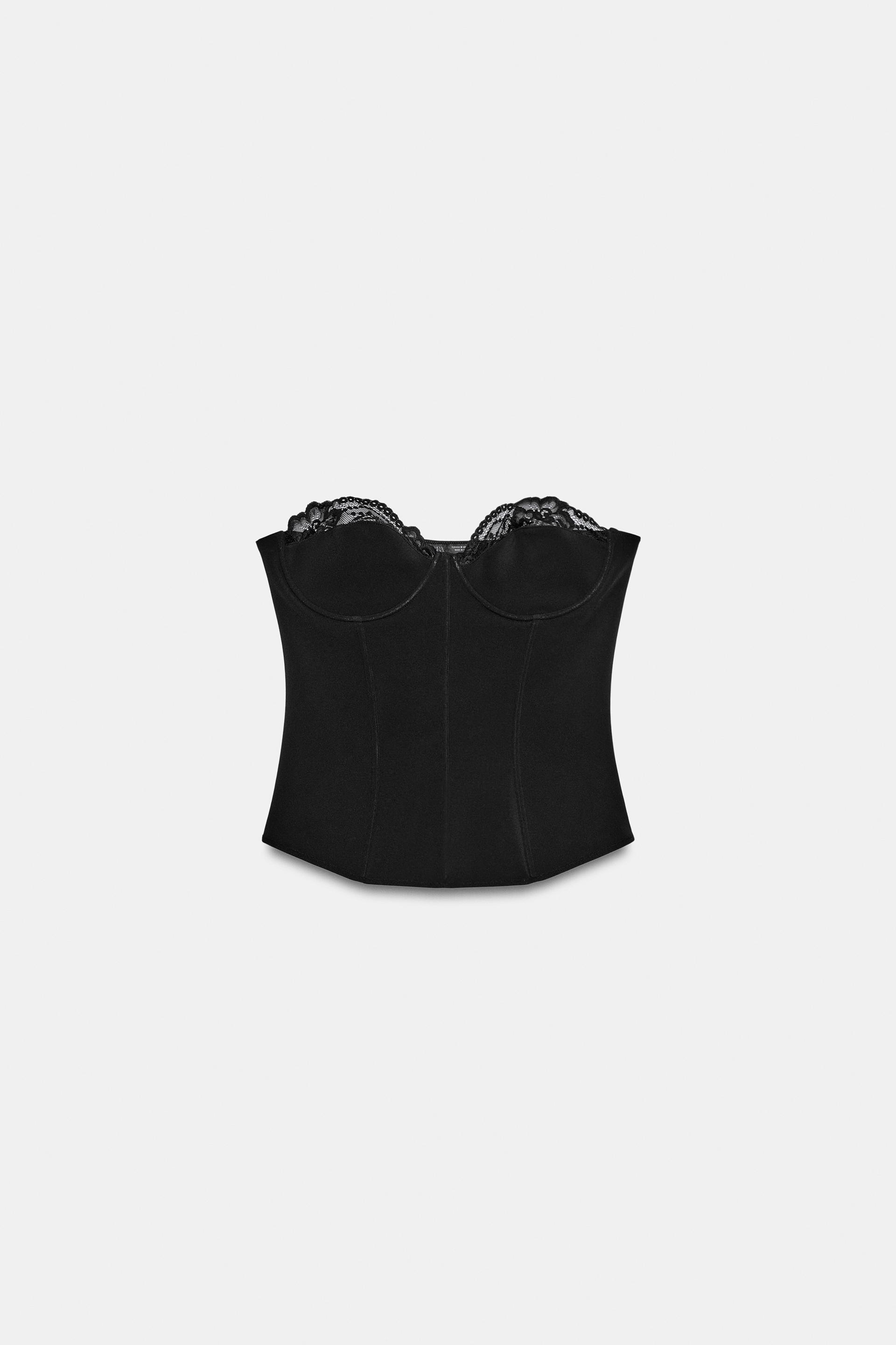 STRETCH LACE CORSET by ZARA
